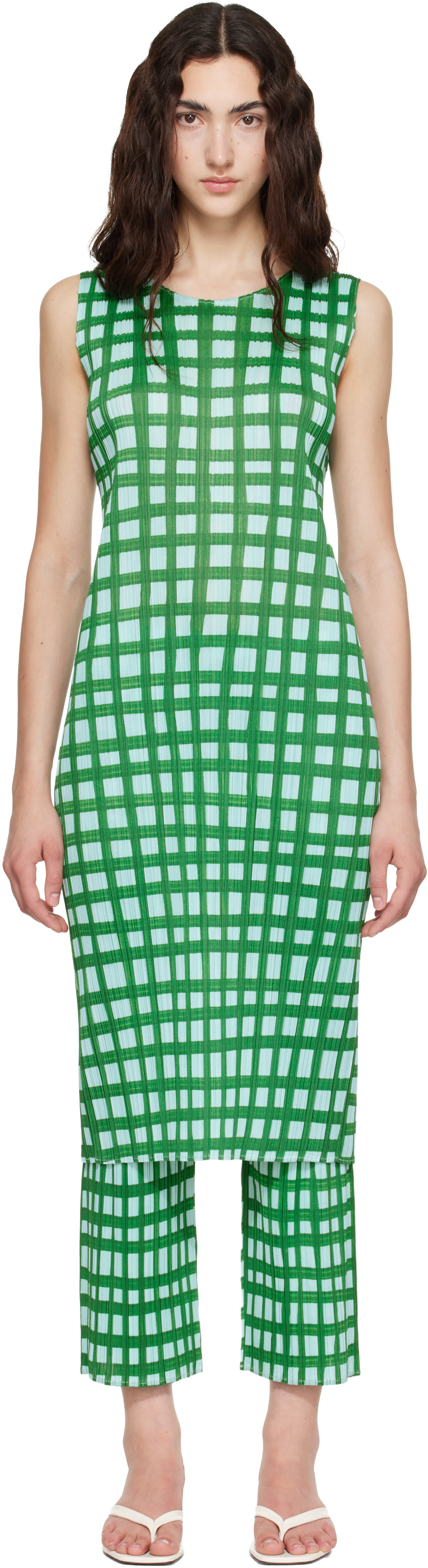 issey miyake green dress PLEATS PLEASE Basket Midi Pacific Islander Owned/Founded