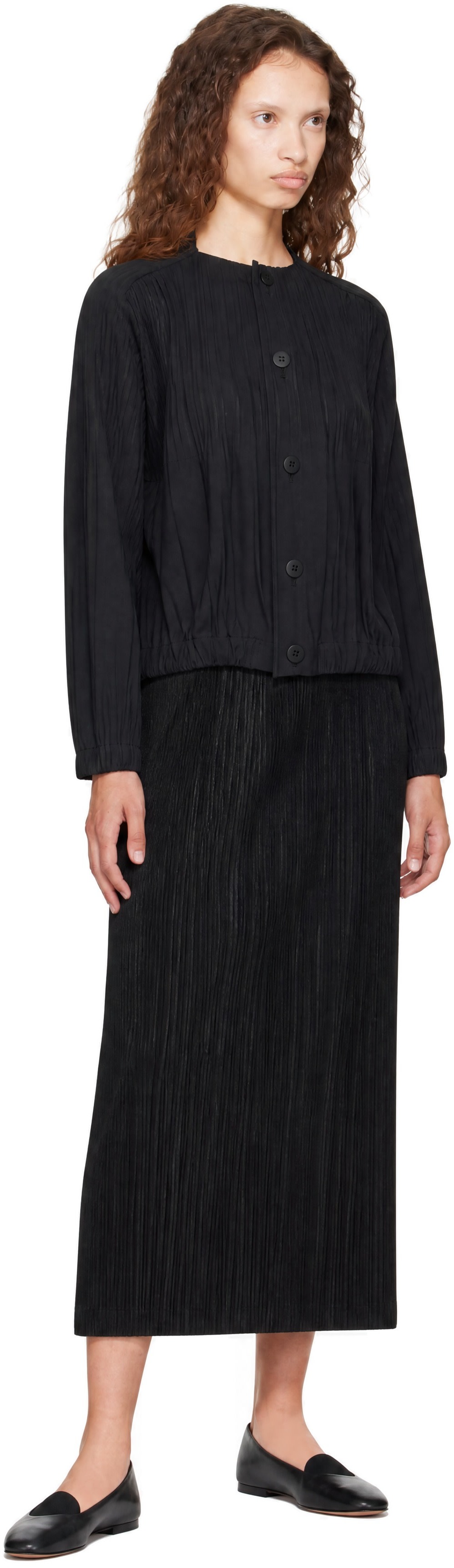 PLEATS PLEASE ISSEY MIYAKE - 블랙 스무스 재킷