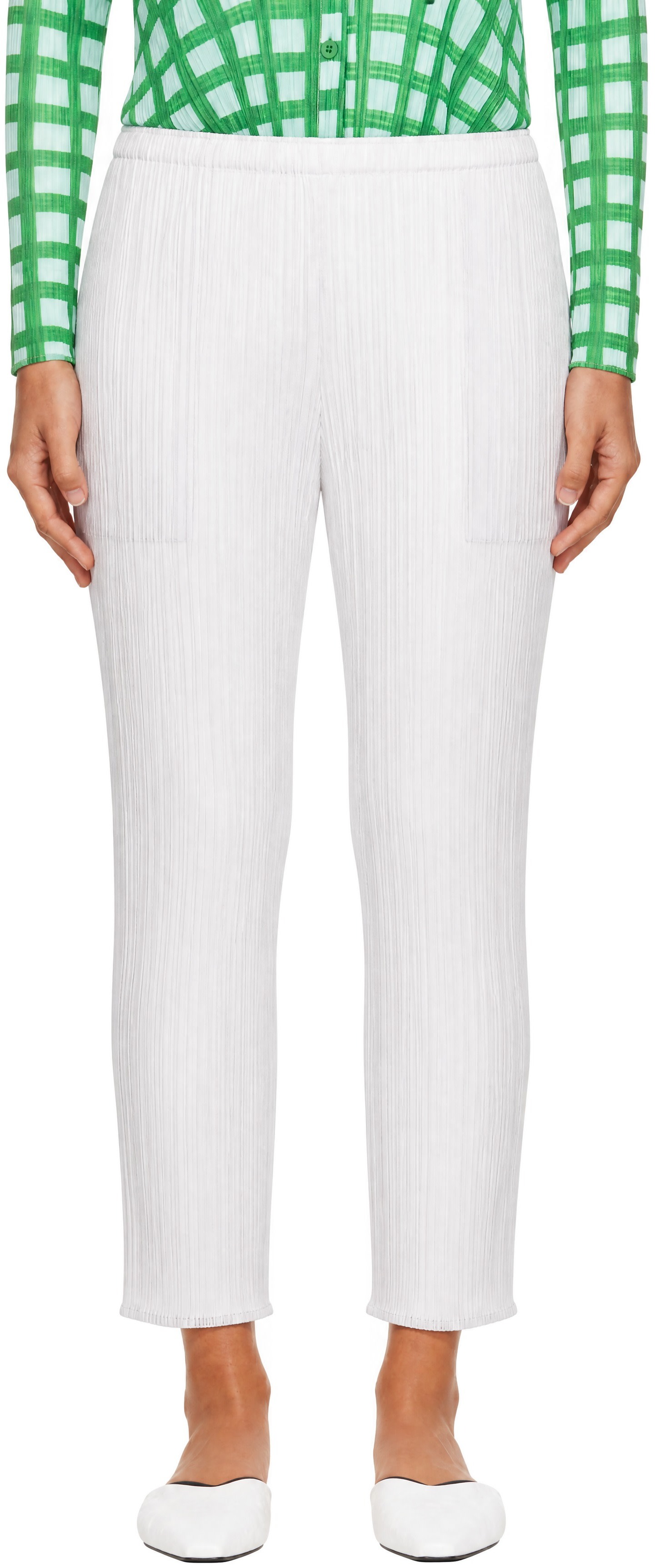 PLEATS PLEASE ISSEY MIYAKE - Pantalon gris - BASICS
