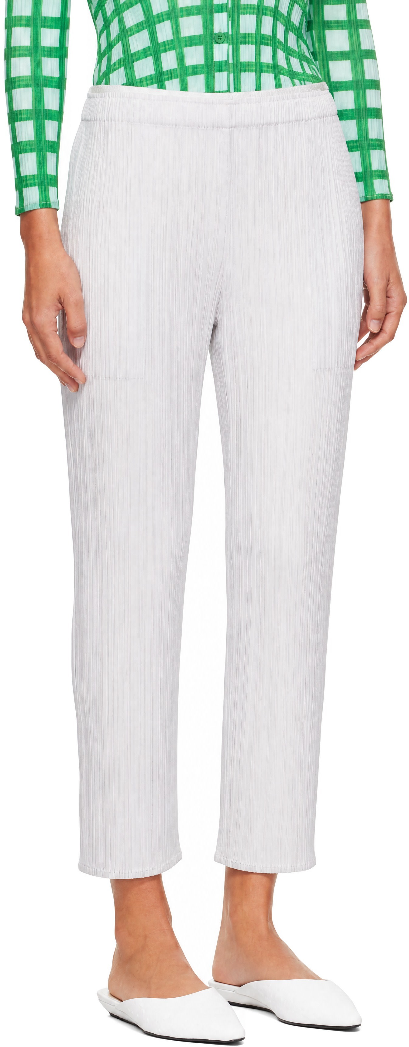PLEATS PLEASE ISSEY MIYAKE - Pantalon gris - BASICS