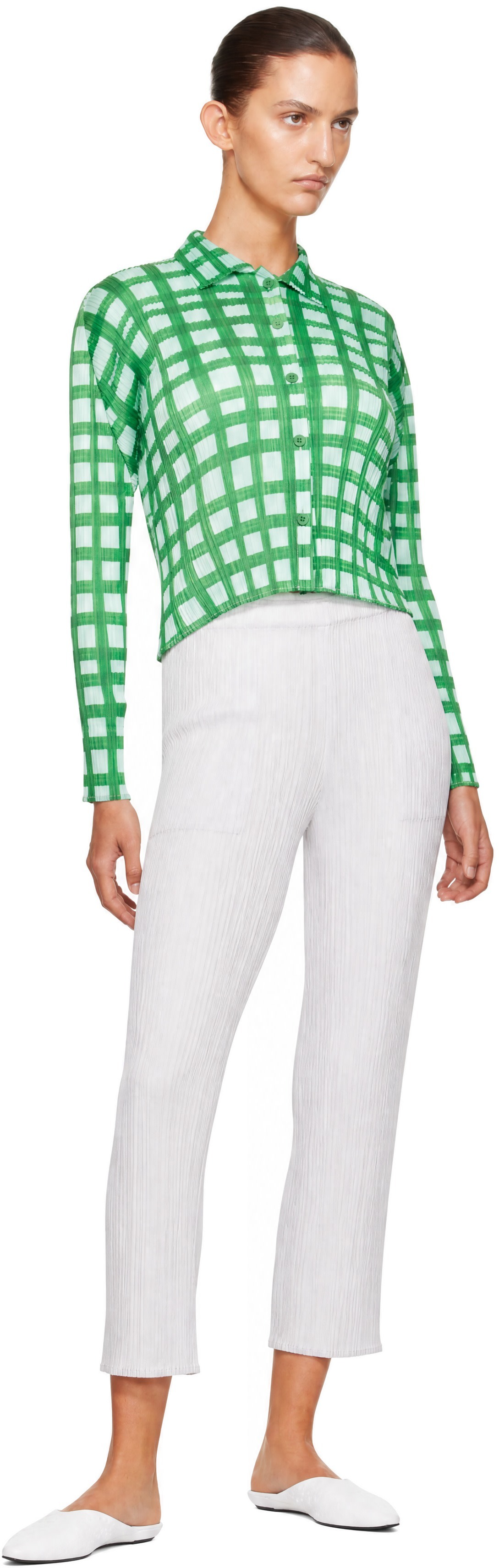 PLEATS PLEASE ISSEY MIYAKE - Pantalon gris - BASICS