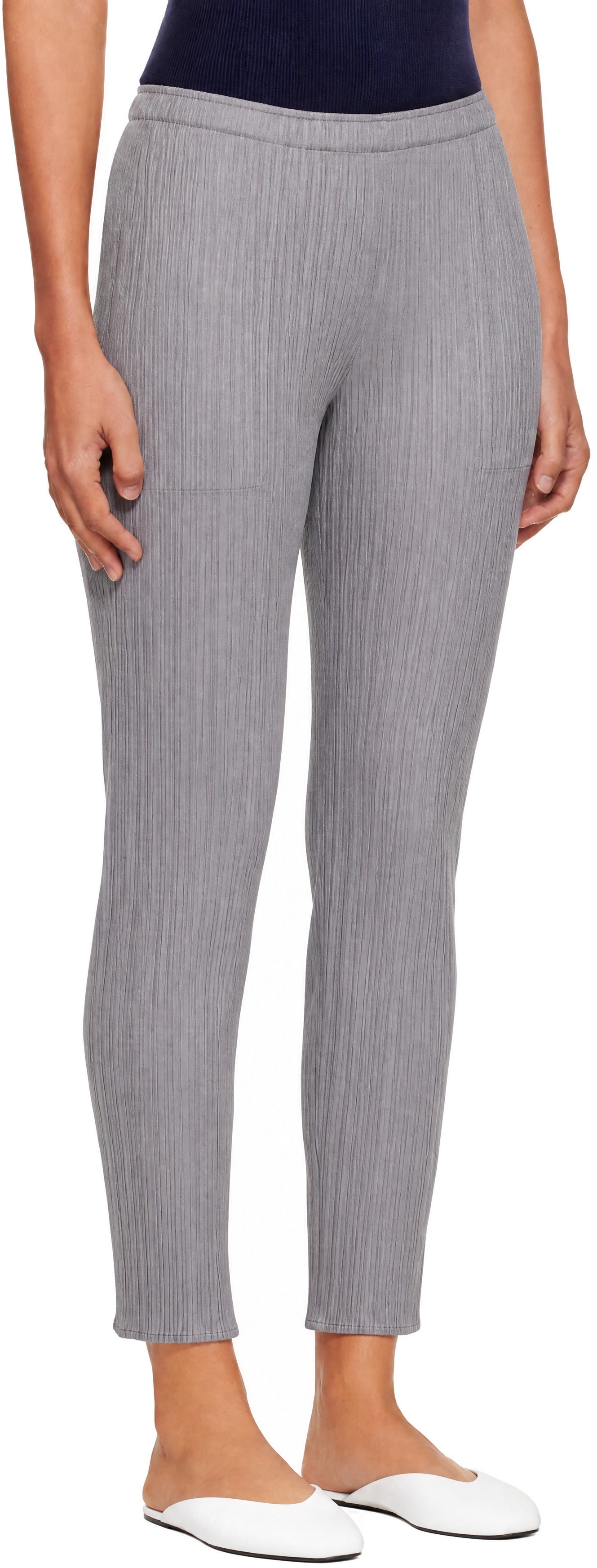 PLEATS PLEASE ISSEY MIYAKE - Pantalon gris - BASICS