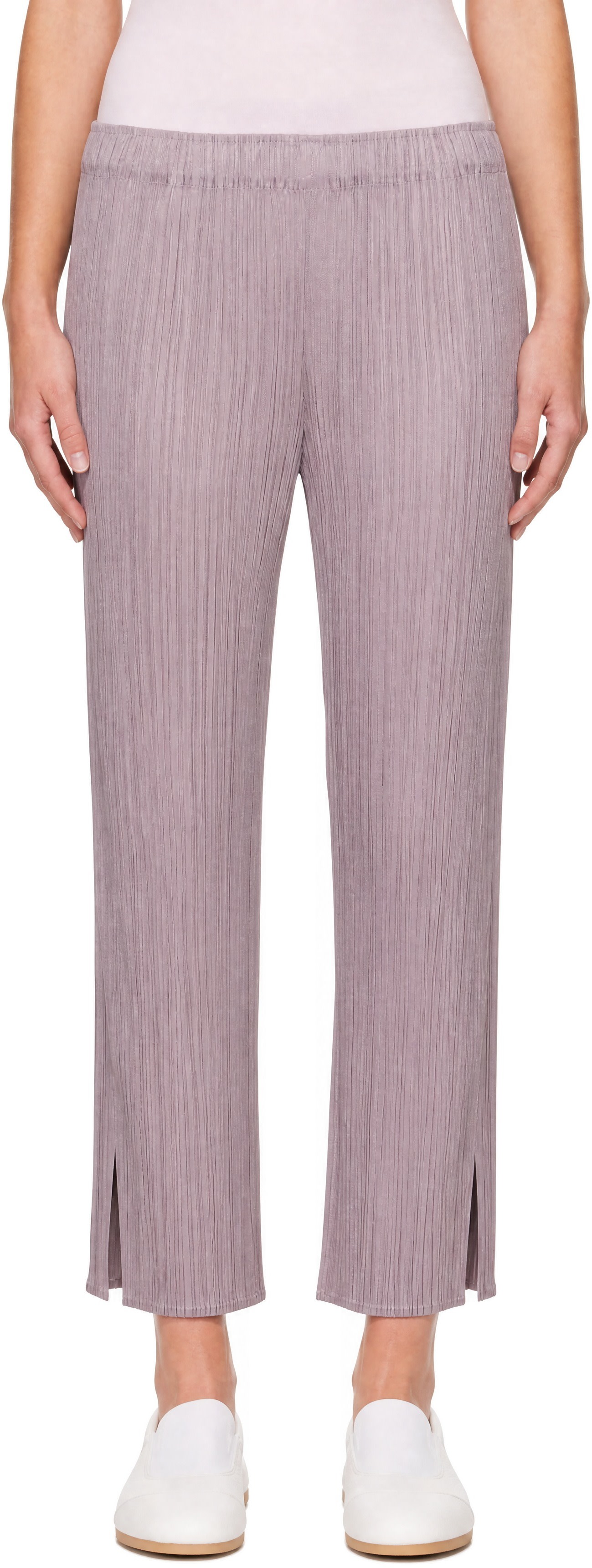 PLEATS PLEASE ISSEY MIYAKE: Purple Monthly Colors August Trousers