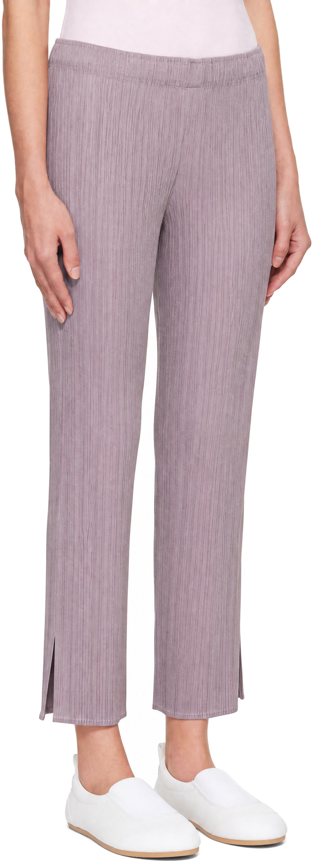 PLEATS PLEASE ISSEY MIYAKE: Purple Monthly Colors August Trousers