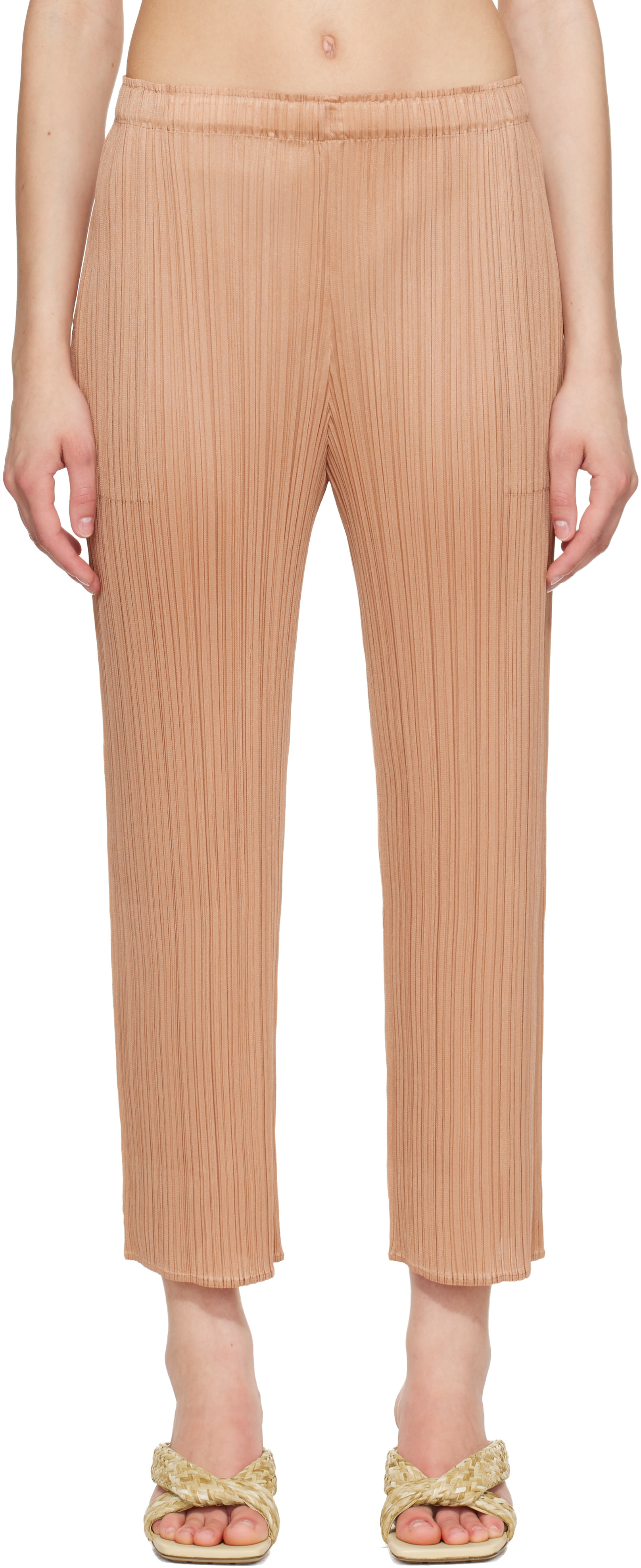 PLEATS PLEASE ISSEY MIYAKE: Pink Monthly Colors June Trousers | SSENSE
