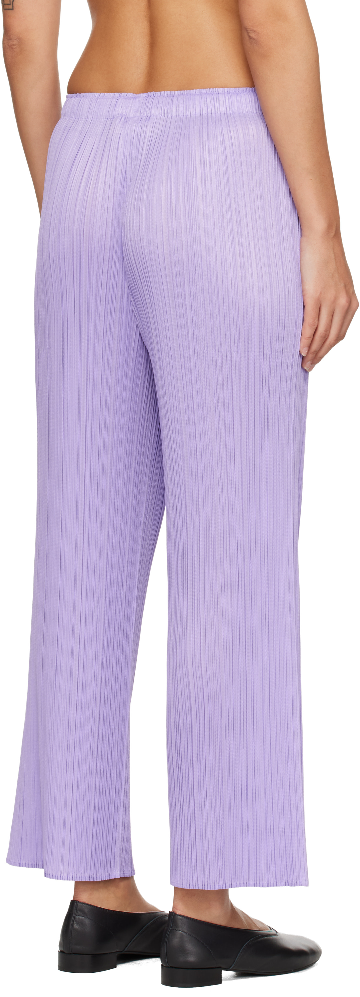 PLEATS PLEASE ISSEY MIYAKE: Purple Monthly Colors April Trousers
