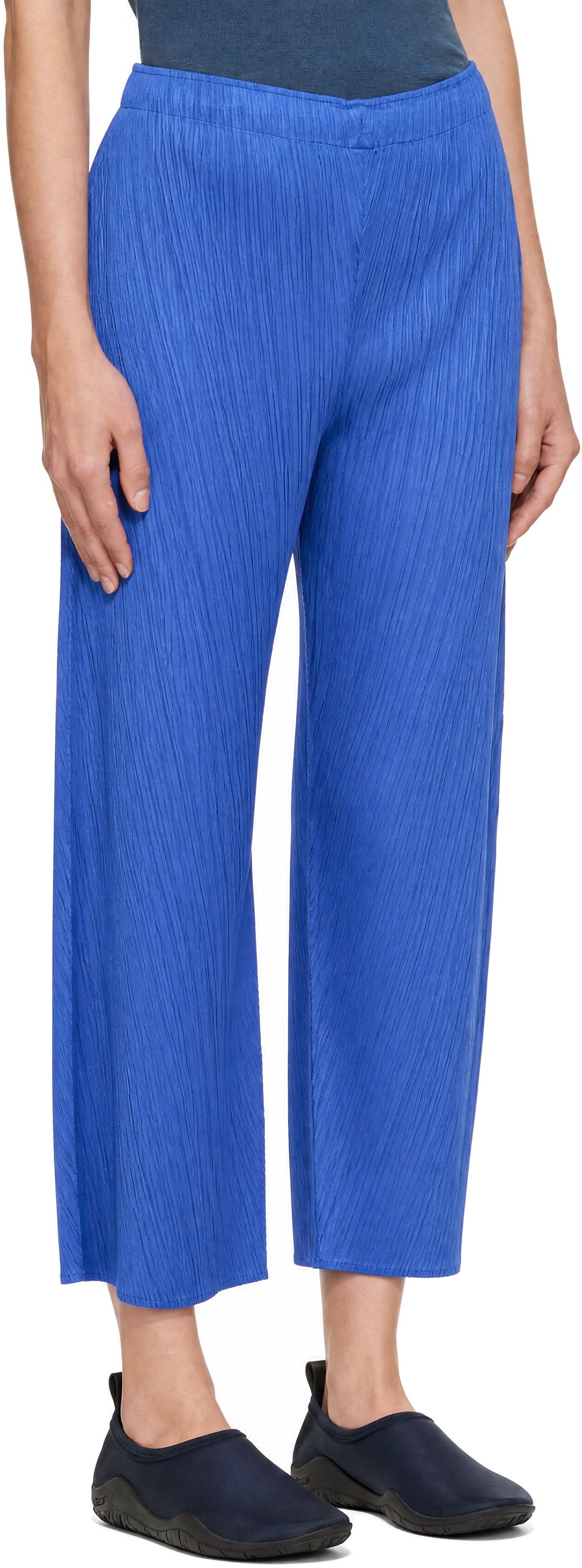 PLEATS PLEASE ISSEY MIYAKE: Blue Coast Trousers | SSENSE