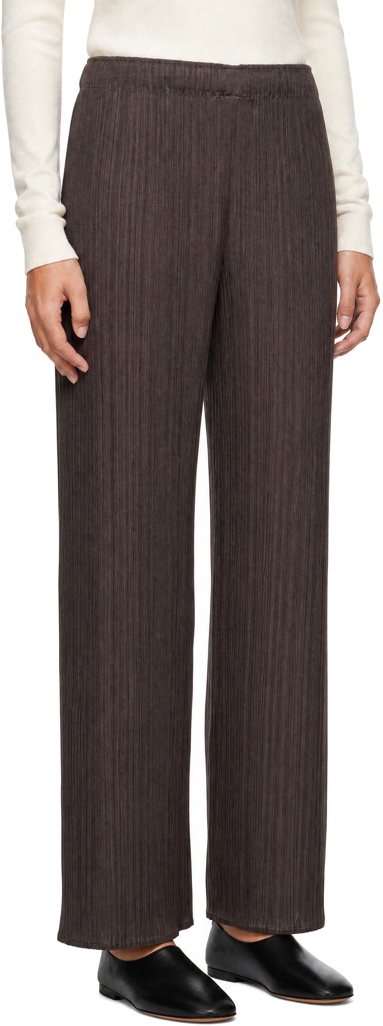 PLEATS PLEASE ISSEY MIYAKE: Brown Monthly Colors August Trousers