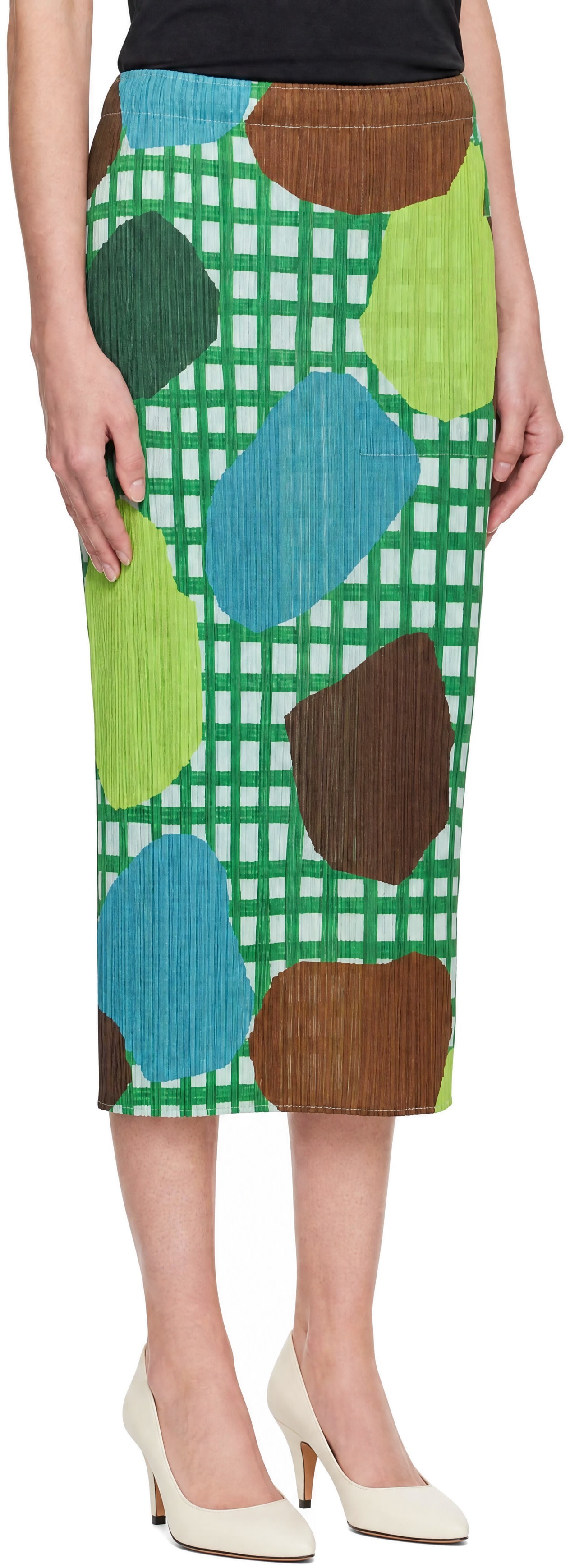 PLEATS PLEASE ISSEY MIYAKE: Multicolor Market Midi Skirt | SSENSE