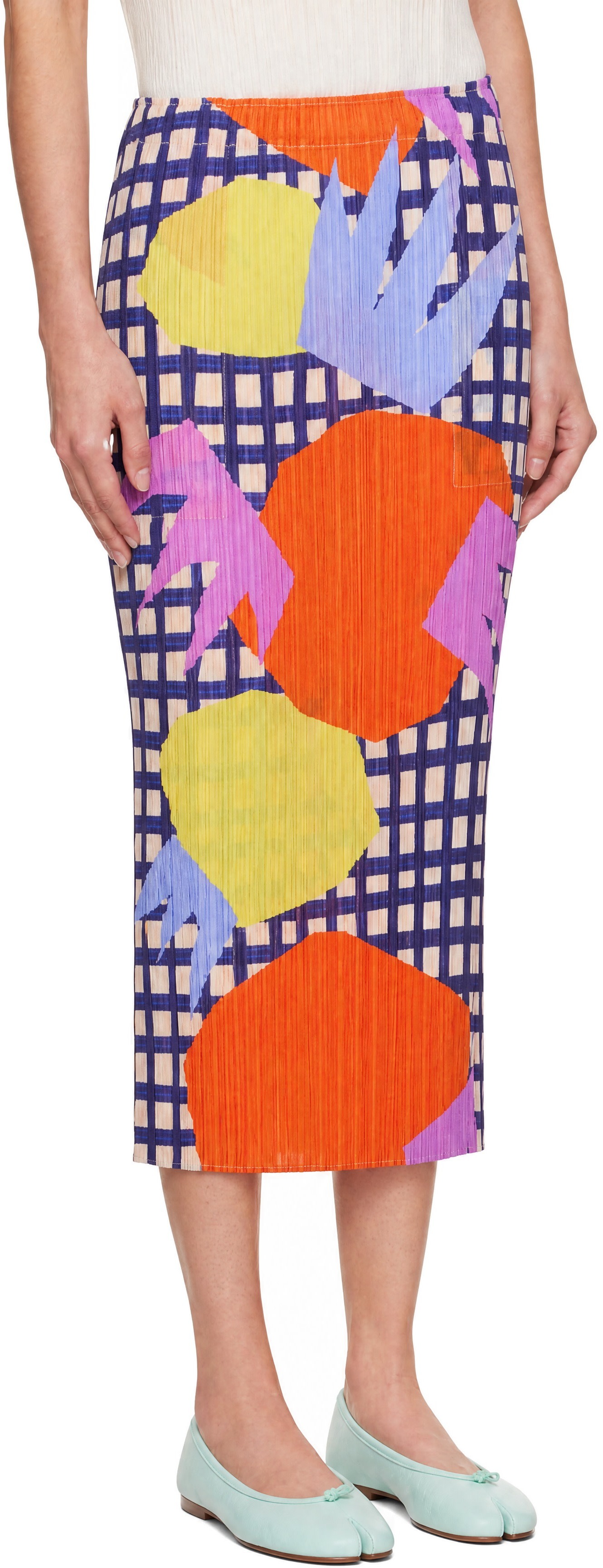 PLEATS PLEASE ISSEY MIYAKE: Multicolor Market Midi Skirt | SSENSE