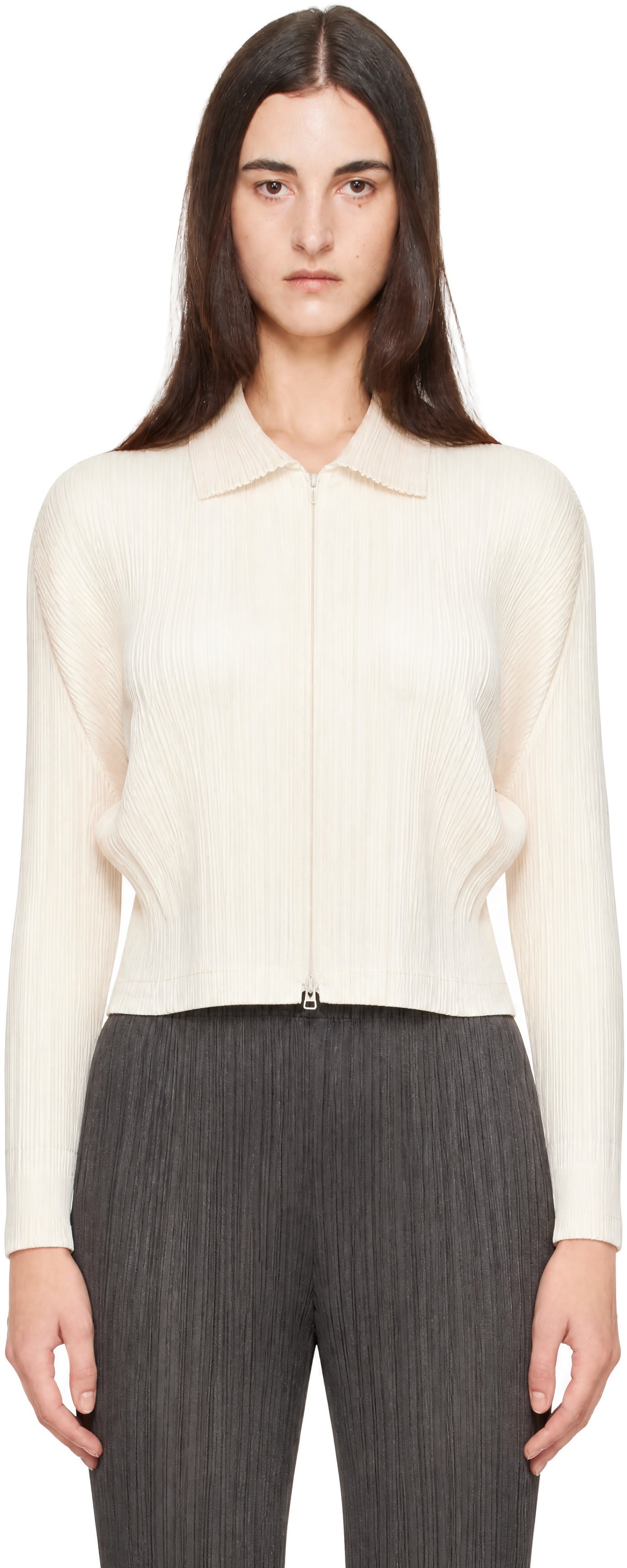 PLEATS PLEASE ISSEY MIYAKE: Off-White Monthly Colors August