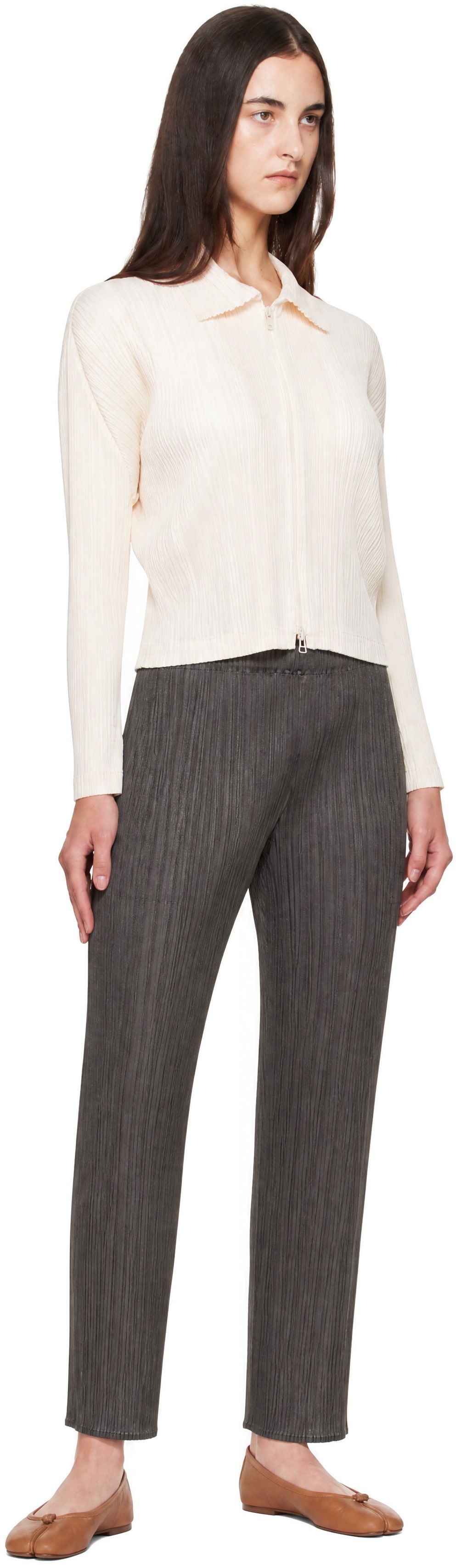 PLEATS PLEASE ISSEY MIYAKE: Off-White Monthly Colors August