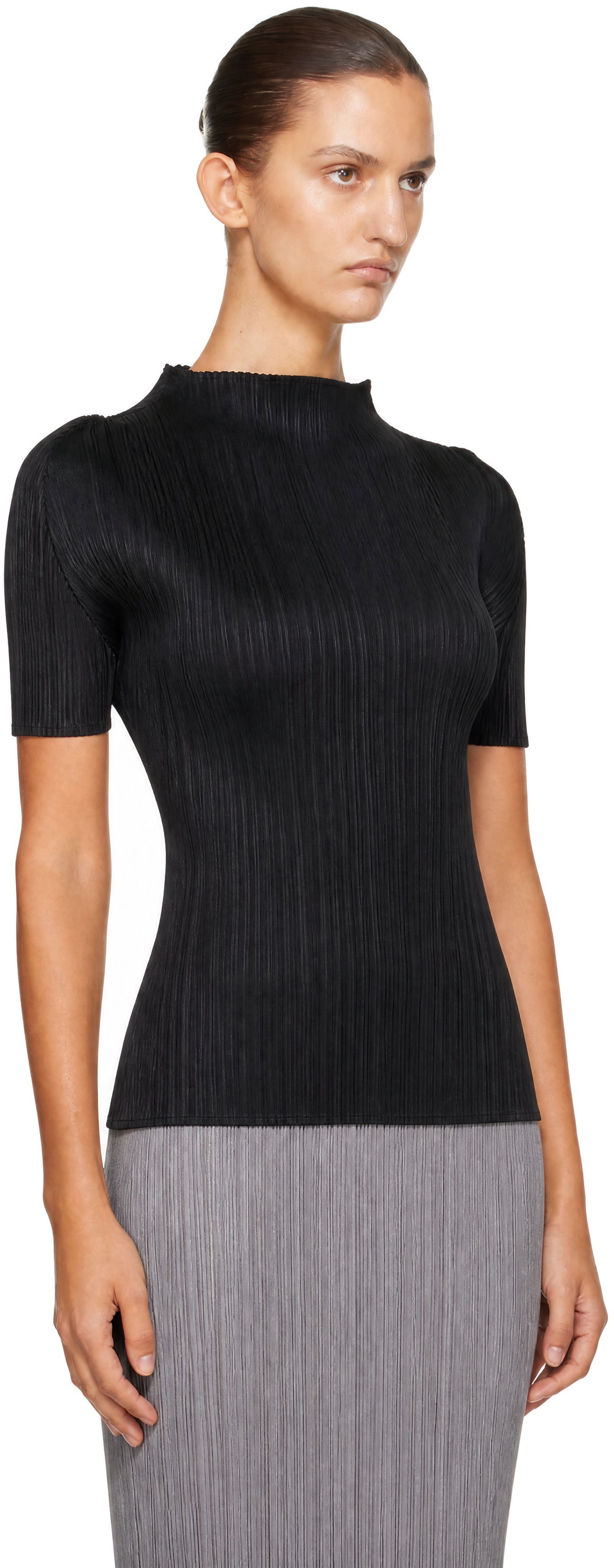 PLEATS PLEASE ISSEY MIYAKE: Black Monthly Colors September Top