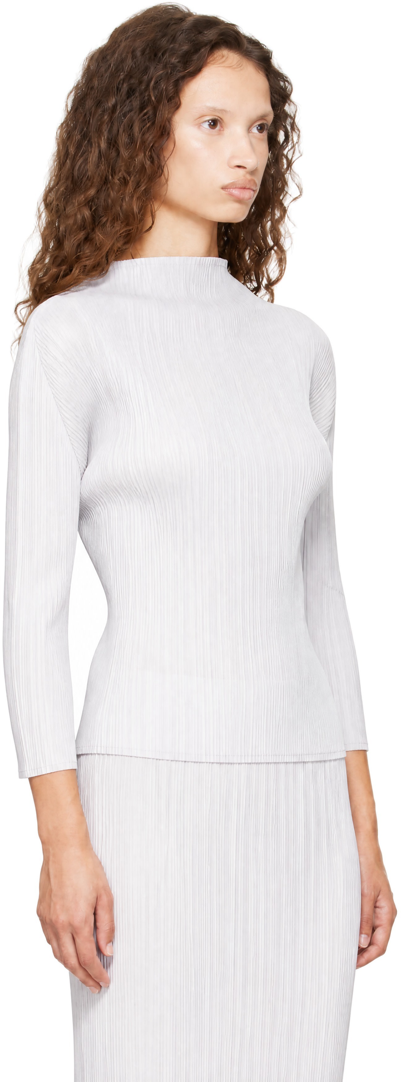 PLEATS PLEASE ISSEY MIYAKE - Haut gris - BASICS