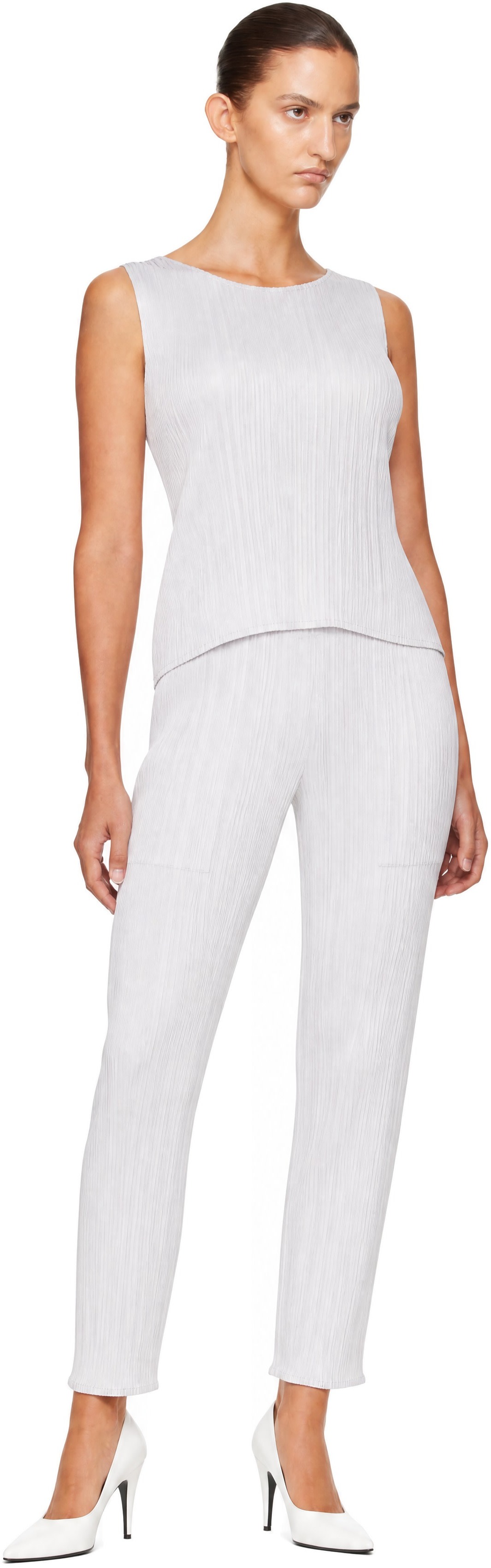 PLEATS PLEASE ISSEY MIYAKE - Haut gris - BASICS