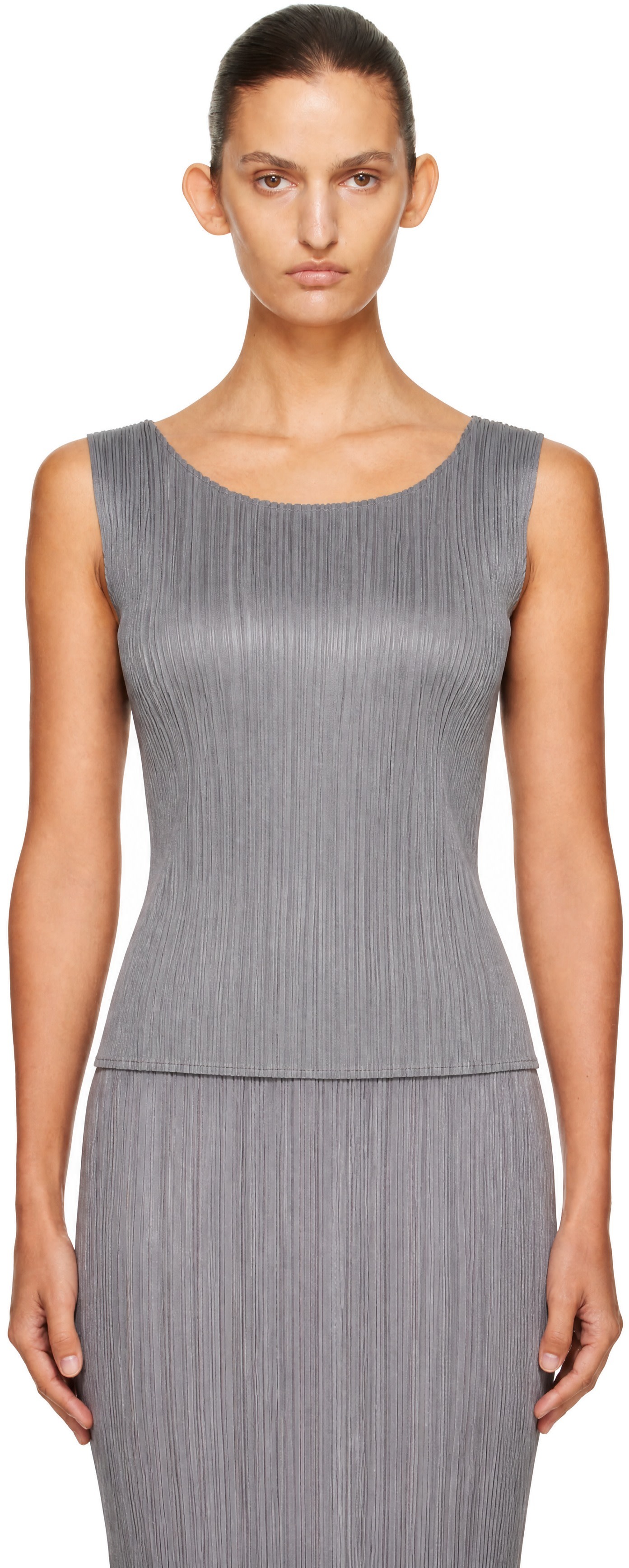 PLEATS PLEASE ISSEY MIYAKE - Haut gris - BASICS