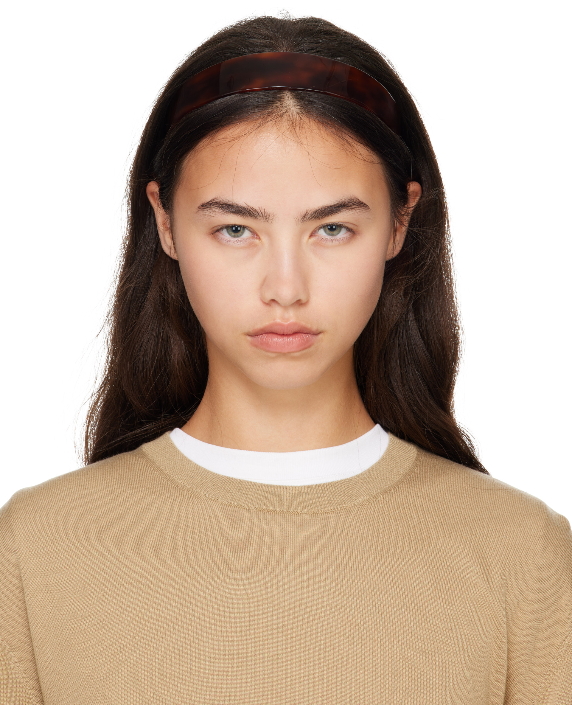 Sophie Buhai: Brown Thin Bessette Headband | SSENSE