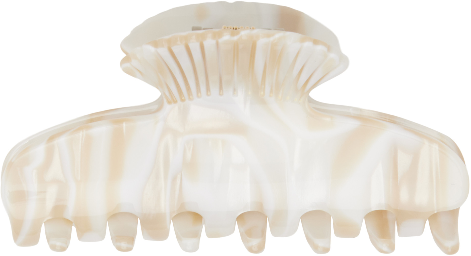 新品未使用　Sophie buhai FAN SHELLヘアクリップ Sophie Buhai: オフホワイト Small Fan Shell バンスクリップ | SSENSE