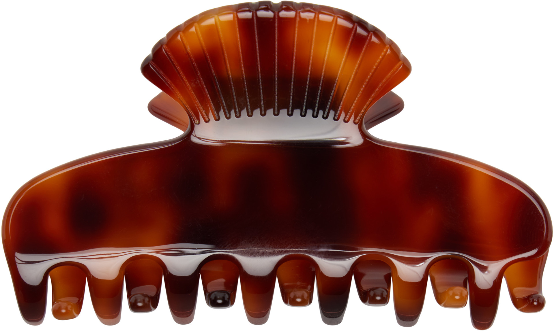 ヘアクリップ　Sophie buhai Sophie Buhai: Brown Small Fan Shell Claw Clip | SSENSE