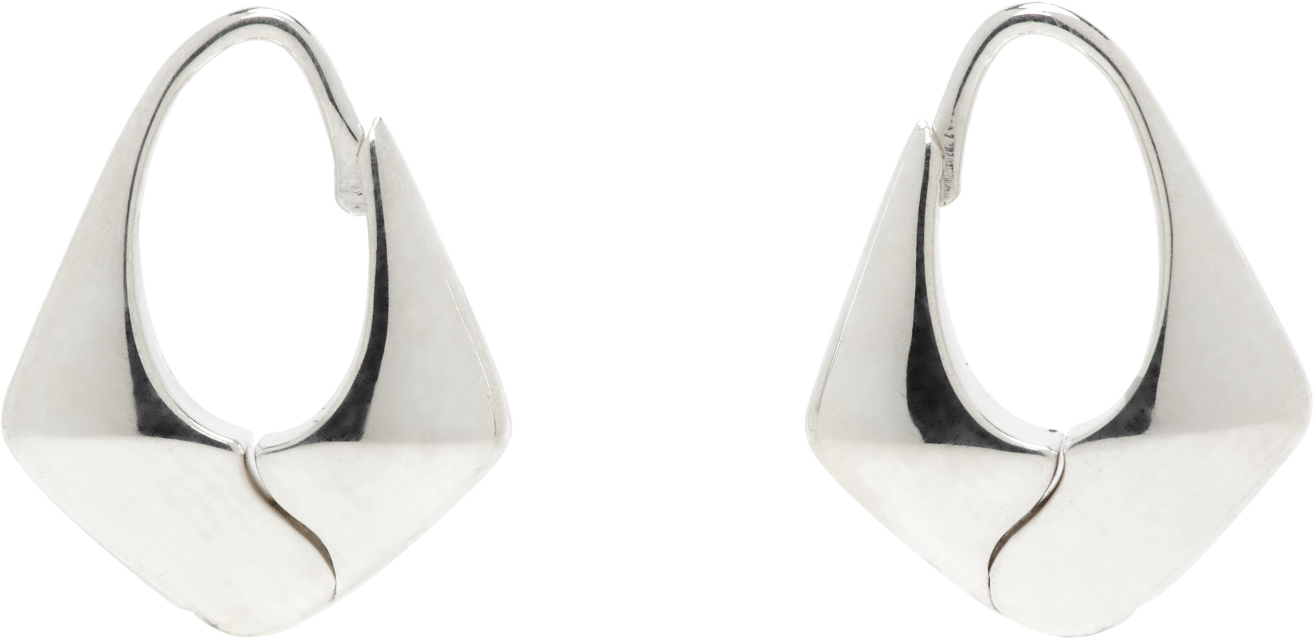 Sophie Buhai: Small Pyramid Hoop Earrings | SSENSE Canada