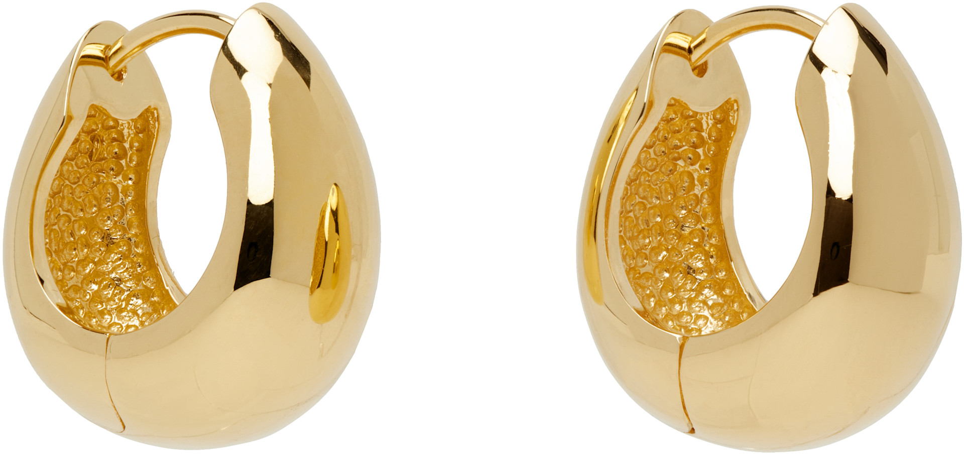 Sophie Buhai: Gold Hinged Hoop Earrings | SSENSE