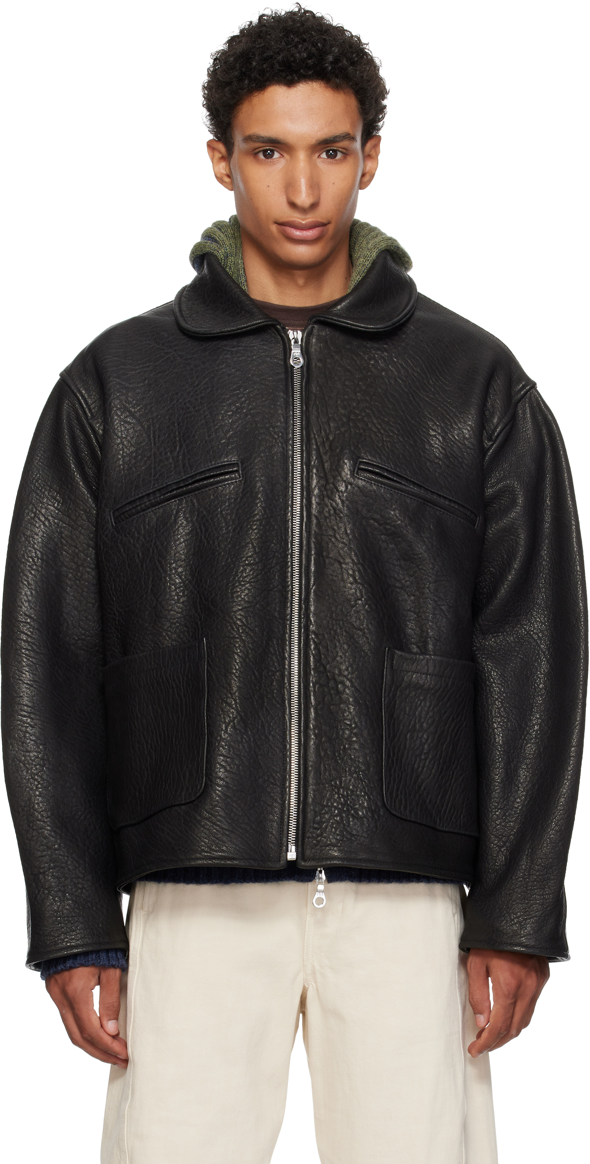 Cawley - Black Flying Leather Jacket