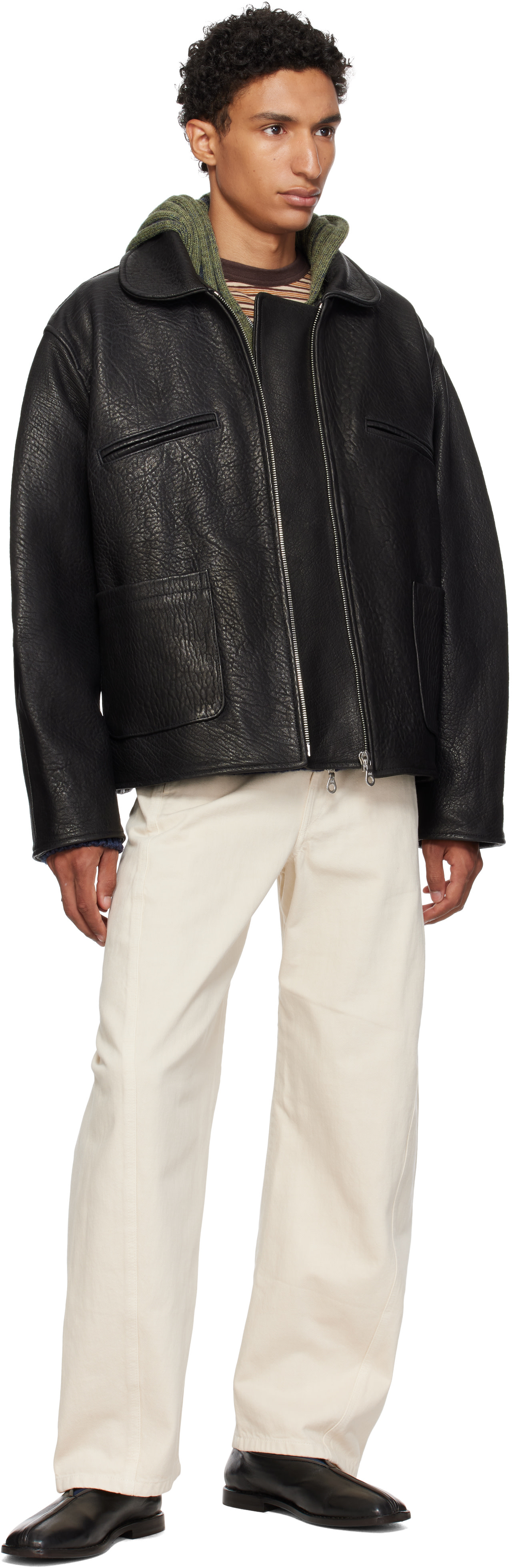 Cawley - Black Flying Leather Jacket
