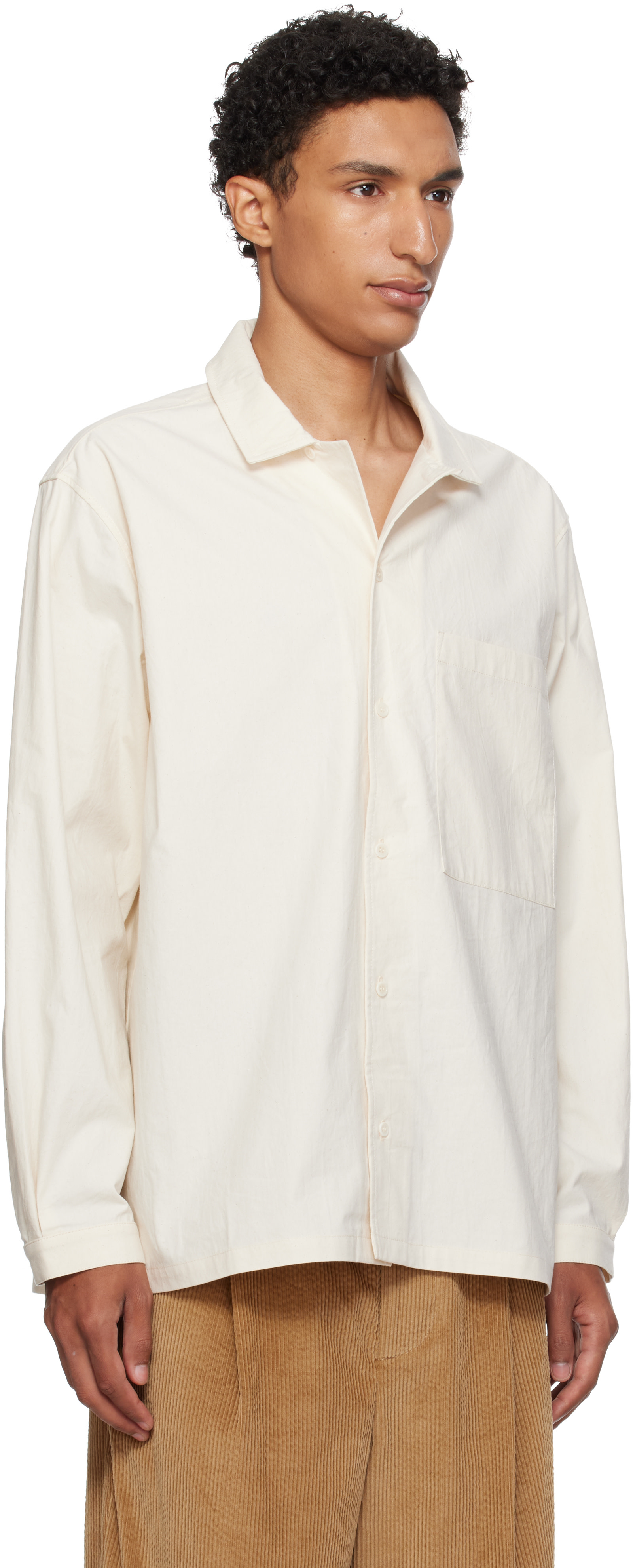 Cawley - Off-White Camp Collar Shirt