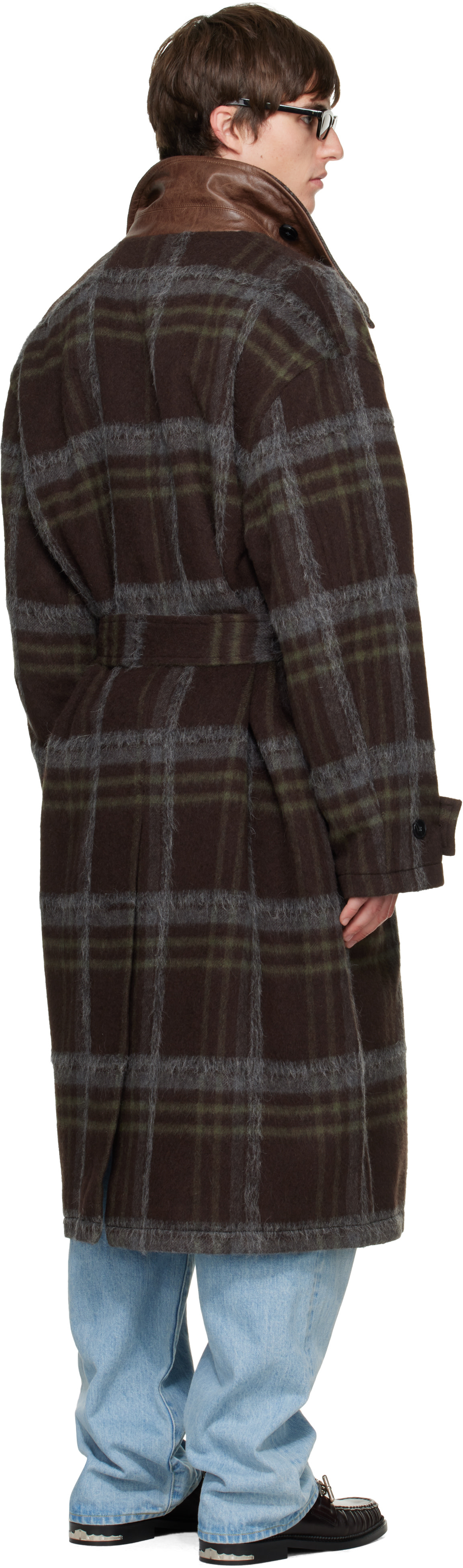 BLUEMARBLE - Brown Wrap Collar Over Coat