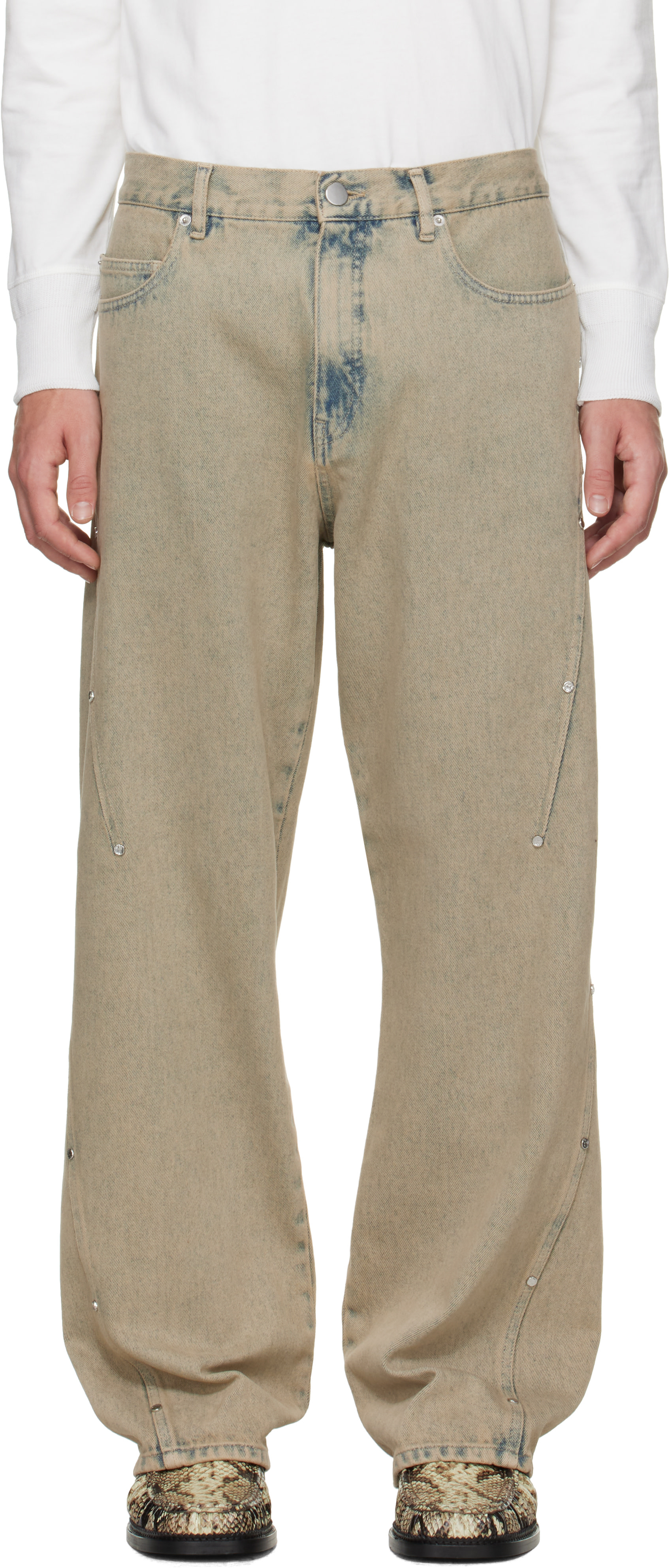 BLUEMARBLE - Beige Darted Jeans