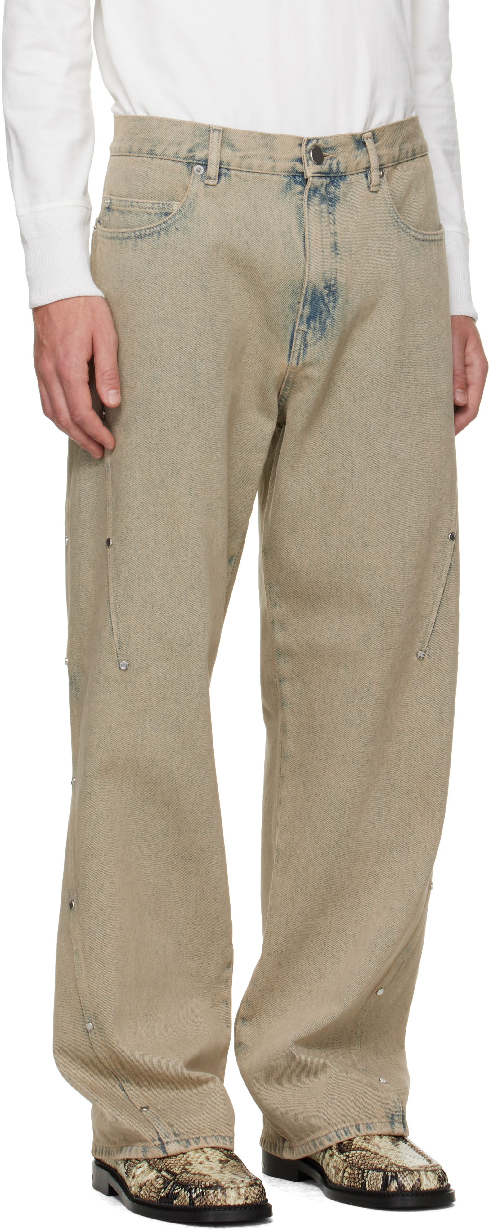 BLUEMARBLE - Beige Darted Jeans