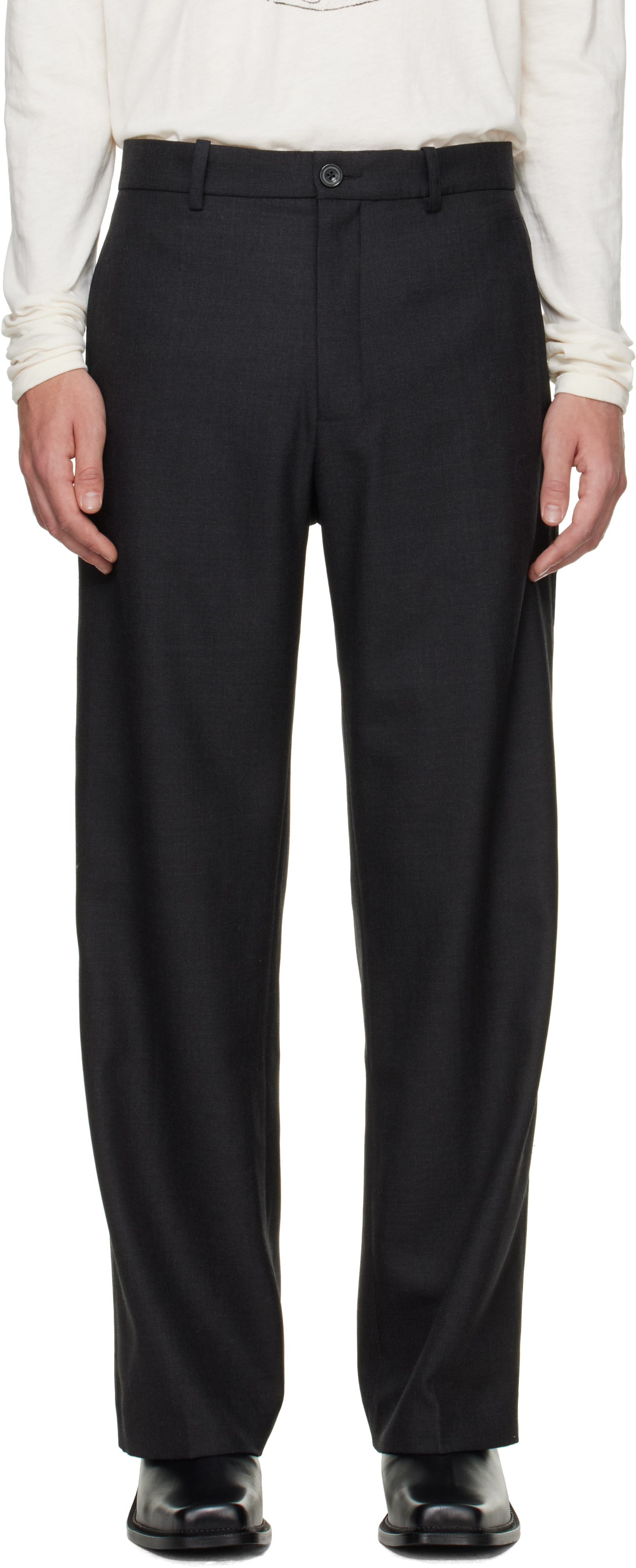 BLUEMARBLE - Gray Relaxed Tailored Trousers