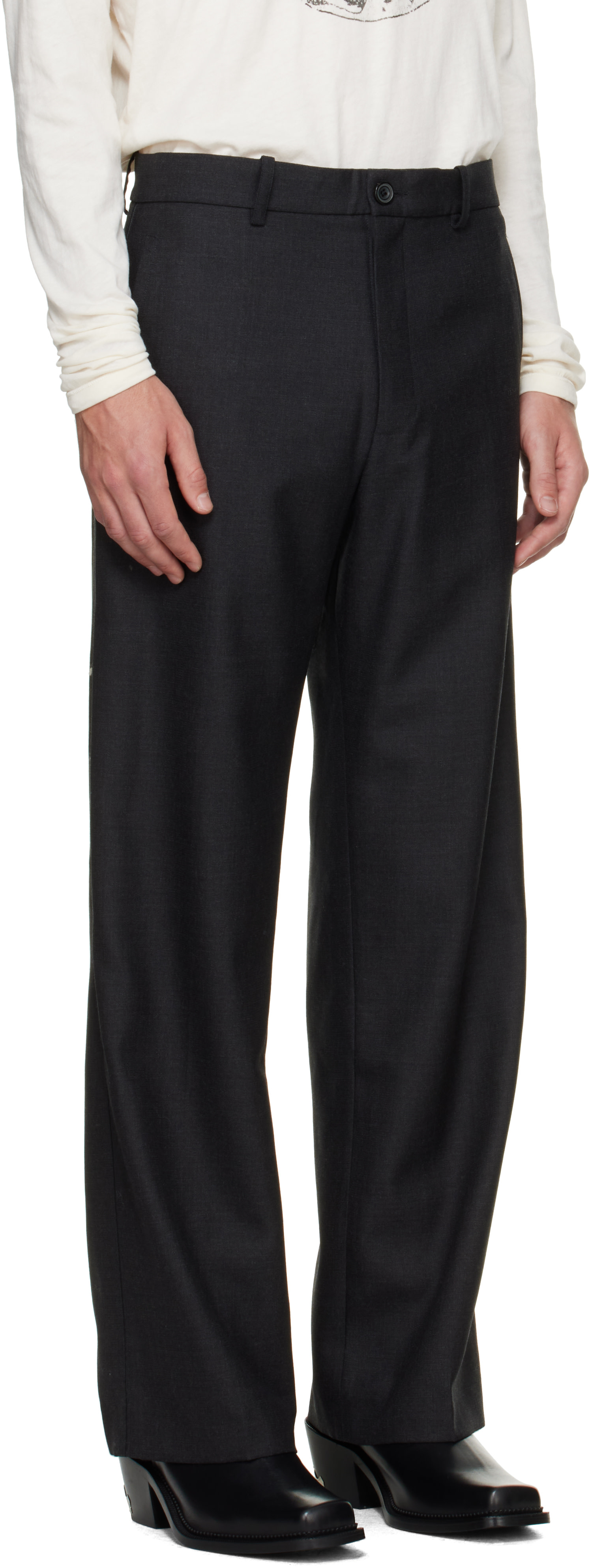 BLUEMARBLE - Gray Relaxed Tailored Trousers
