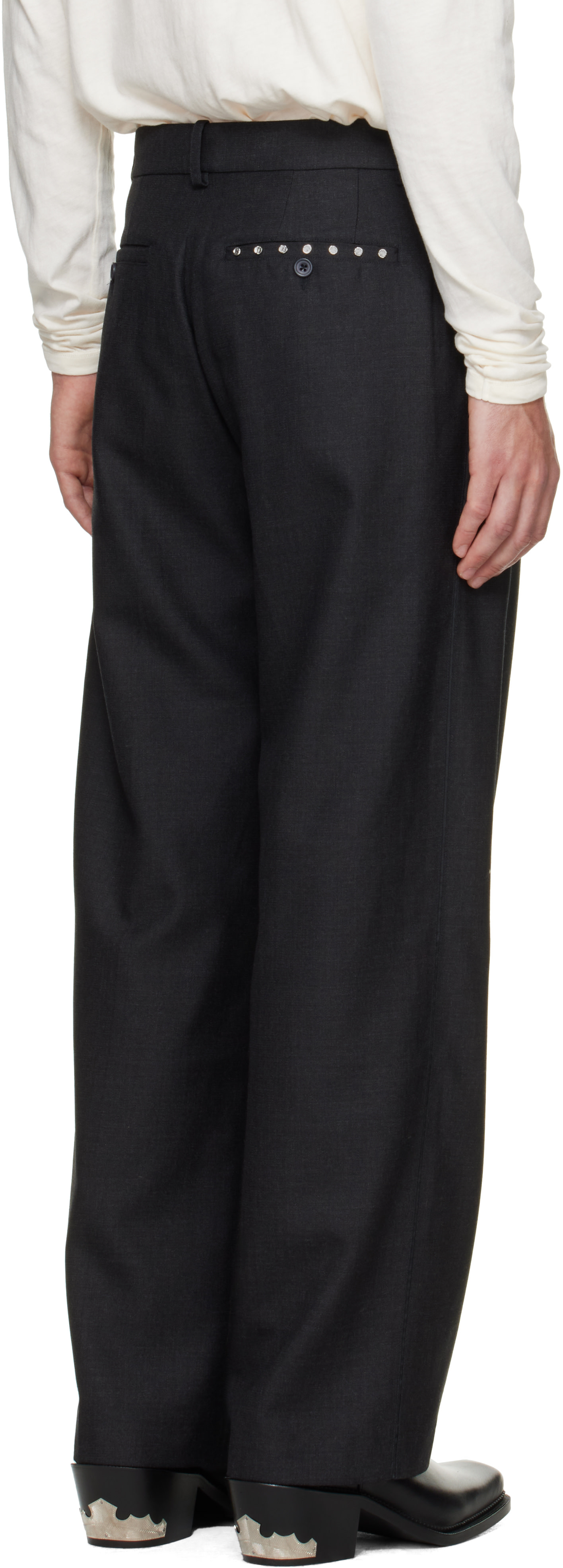 BLUEMARBLE - Gray Relaxed Tailored Trousers