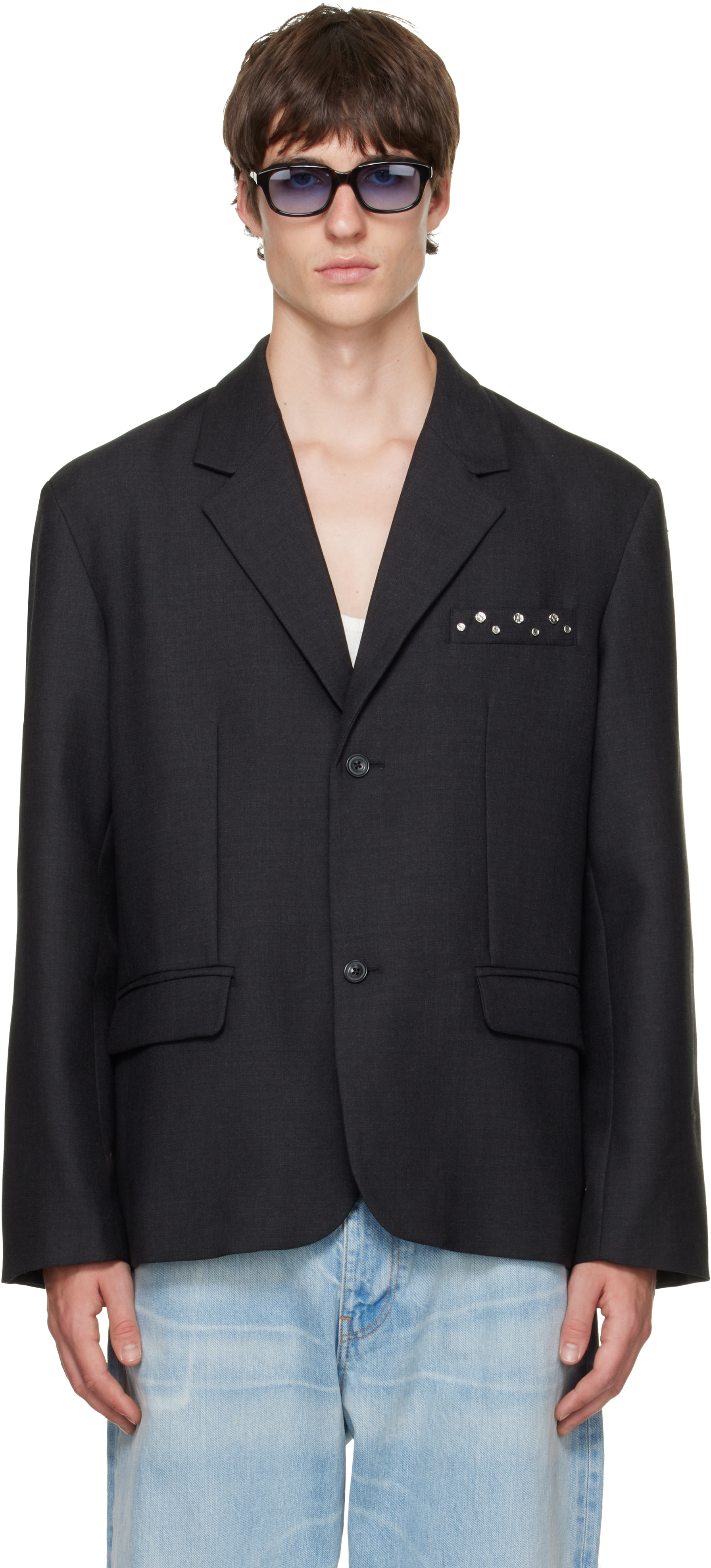 BLUEMARBLE - Black Two-Button Tailored Blazer