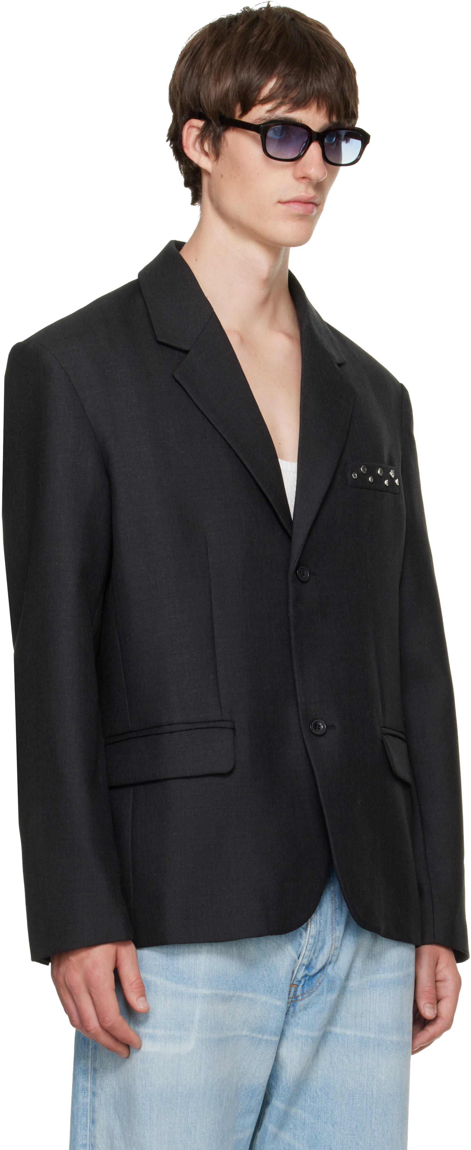 BLUEMARBLE - Black Two-Button Tailored Blazer