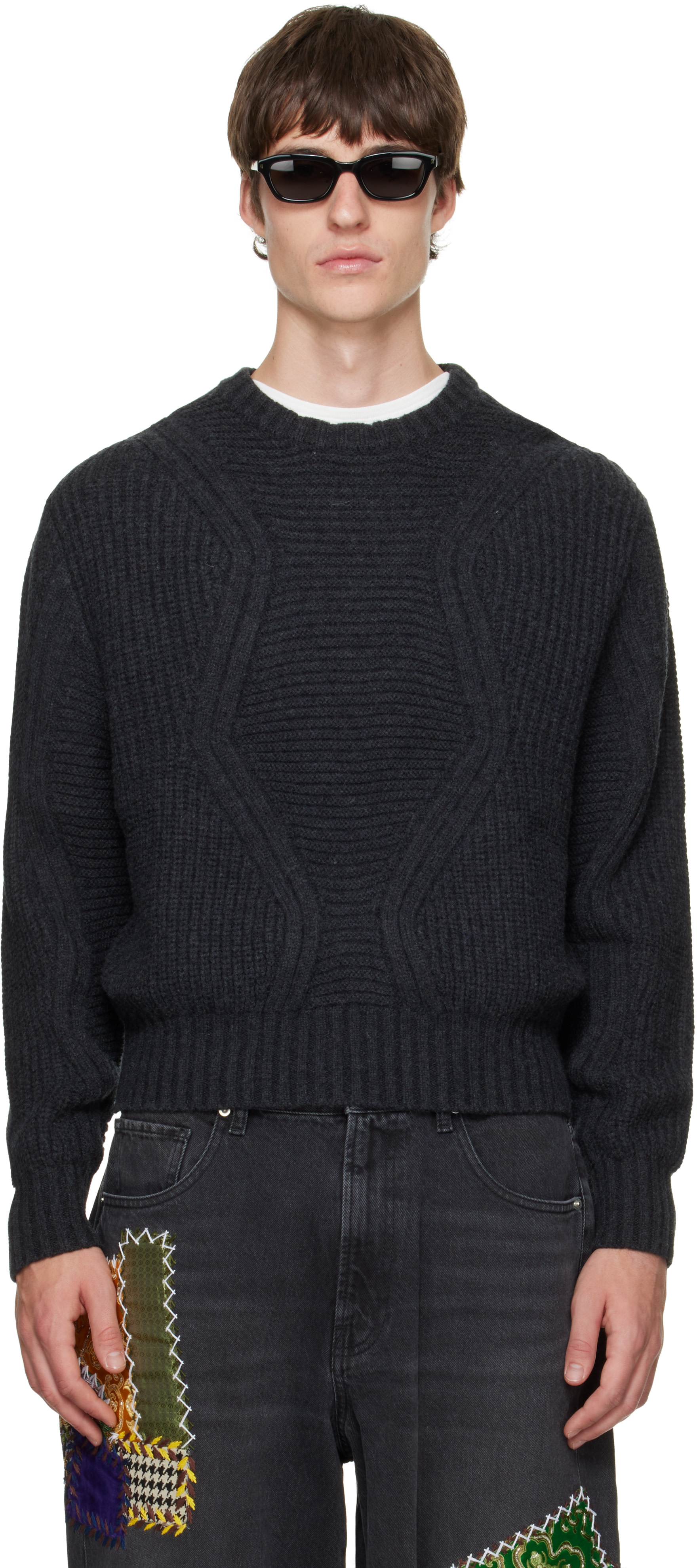 BLUEMARBLE - Gray Chunky Wool Sweater