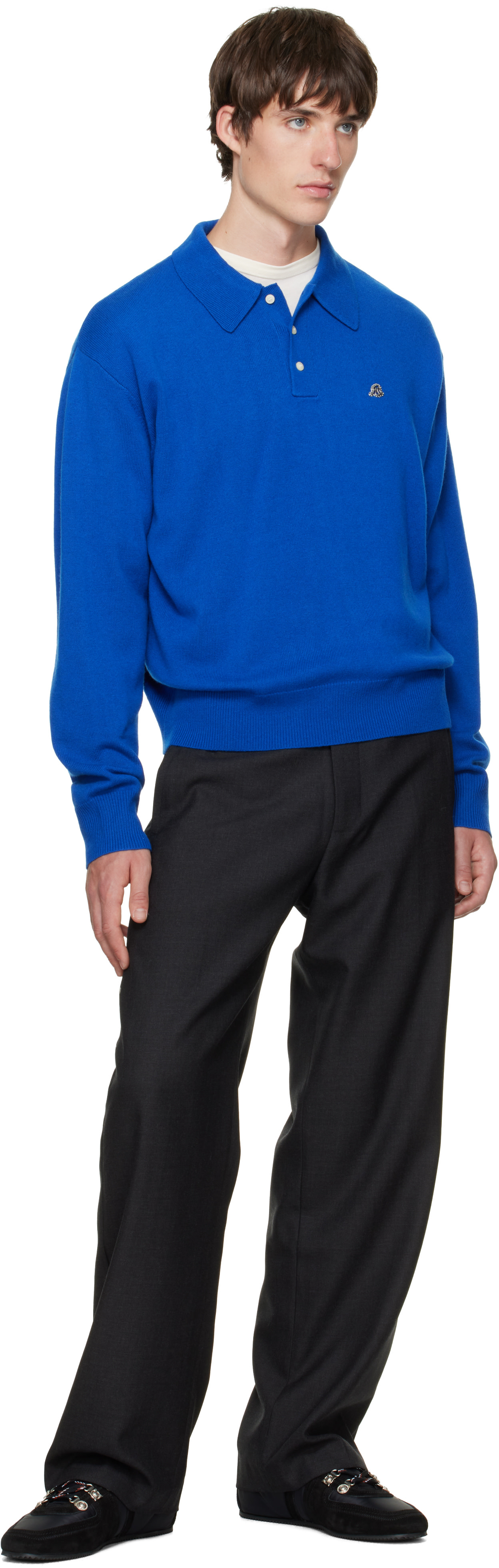 BLUEMARBLE - Blue Knitted Polo