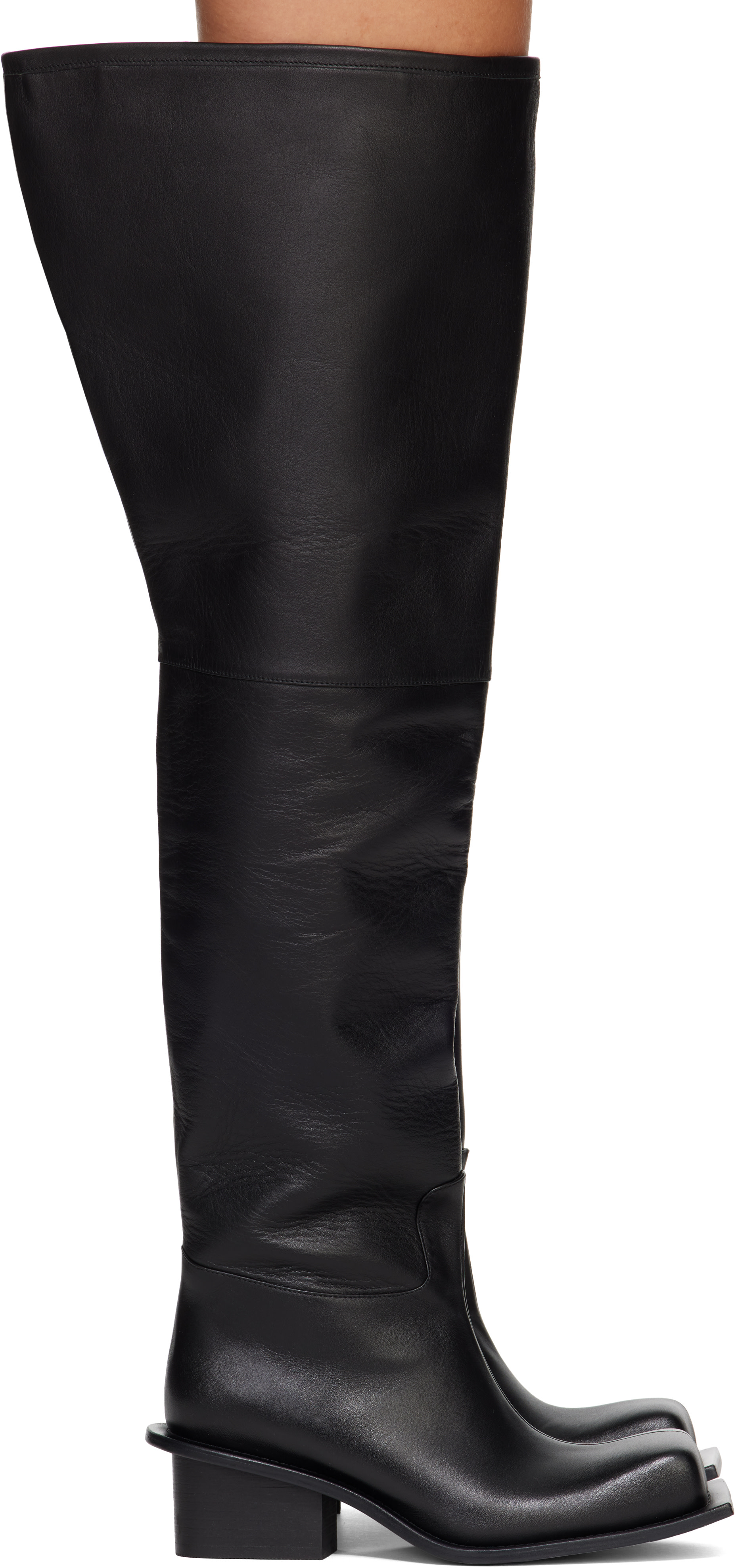 FIDAN NOVRUZOVA: Black Equestrian Fisherman Boots | SSENSE
