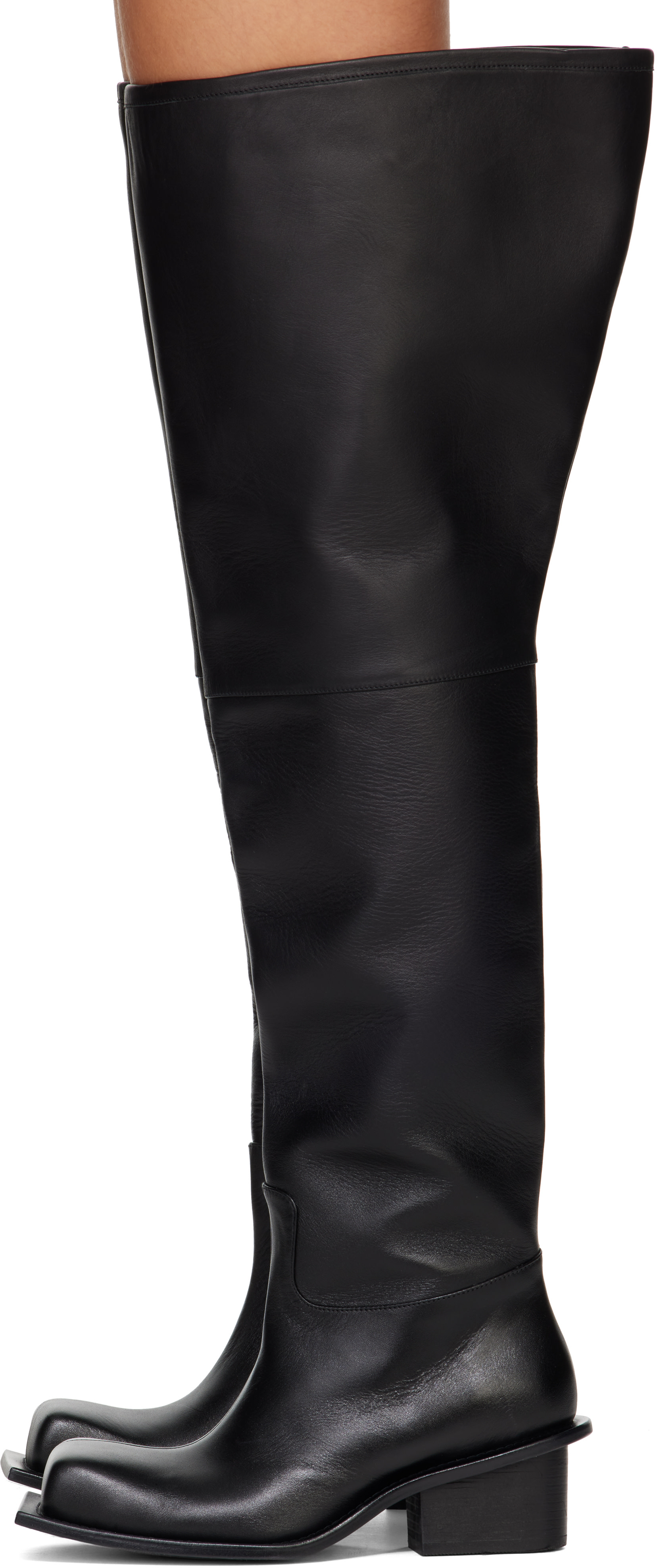 FIDAN NOVRUZOVA: Black Equestrian Fisherman Boots | SSENSE