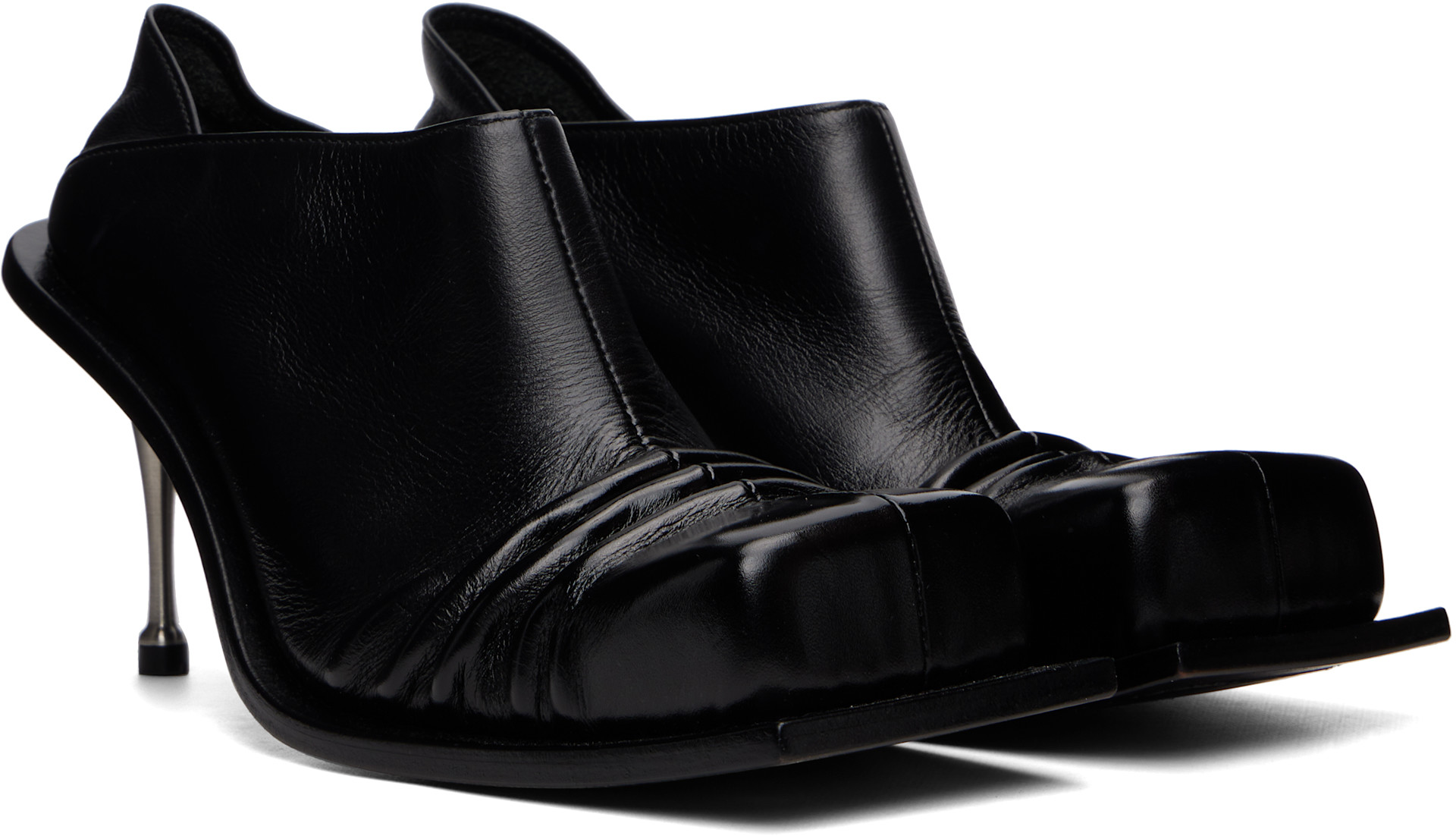 FIDAN NOVRUZOVA: Black Convertible Mule Heels | SSENSE