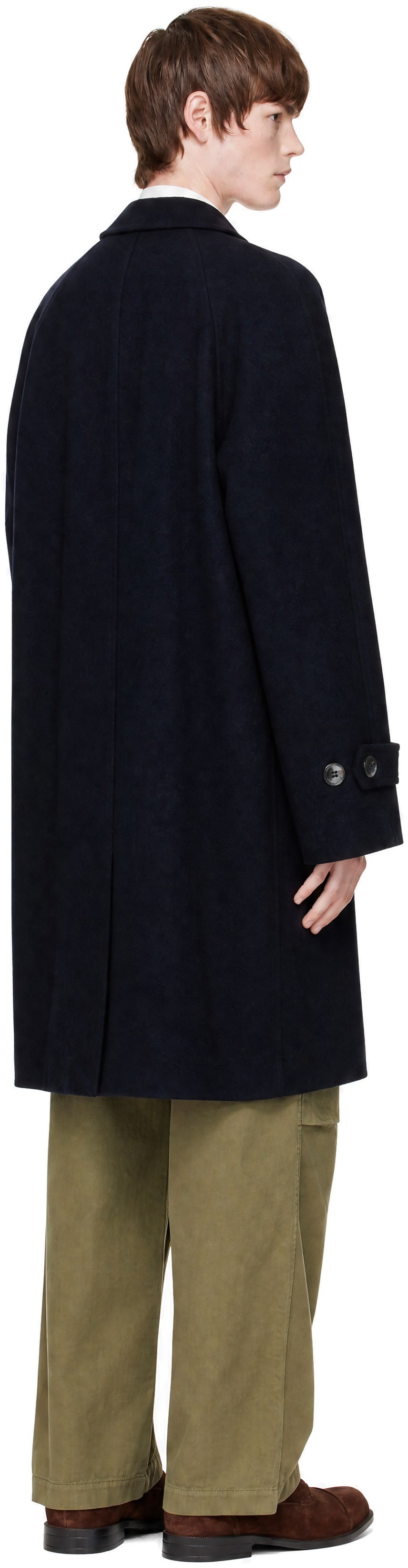 Palmes - Navy Cedric Wool Coat