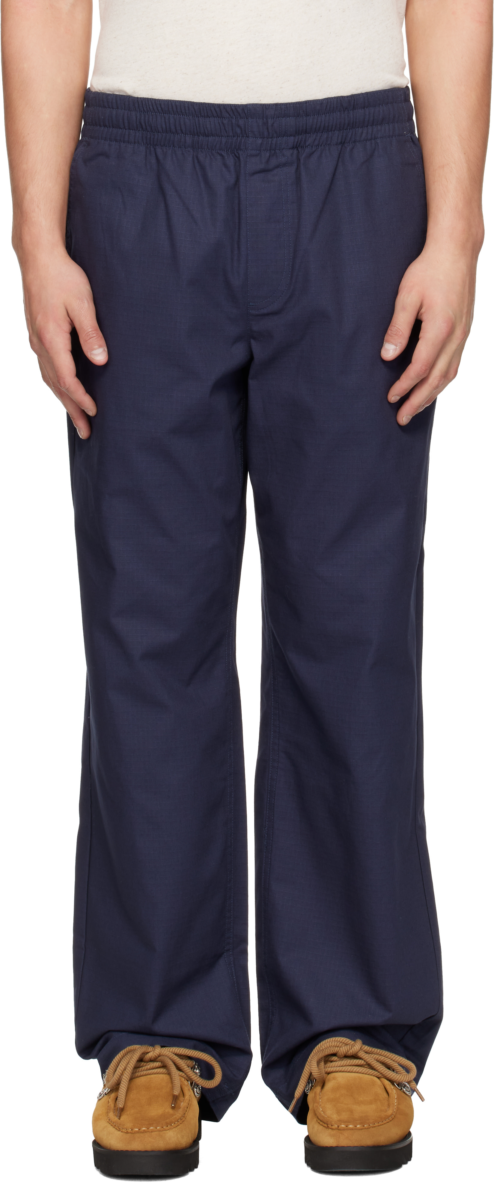 Palmes - Navy Lucien Ripstop Trousers