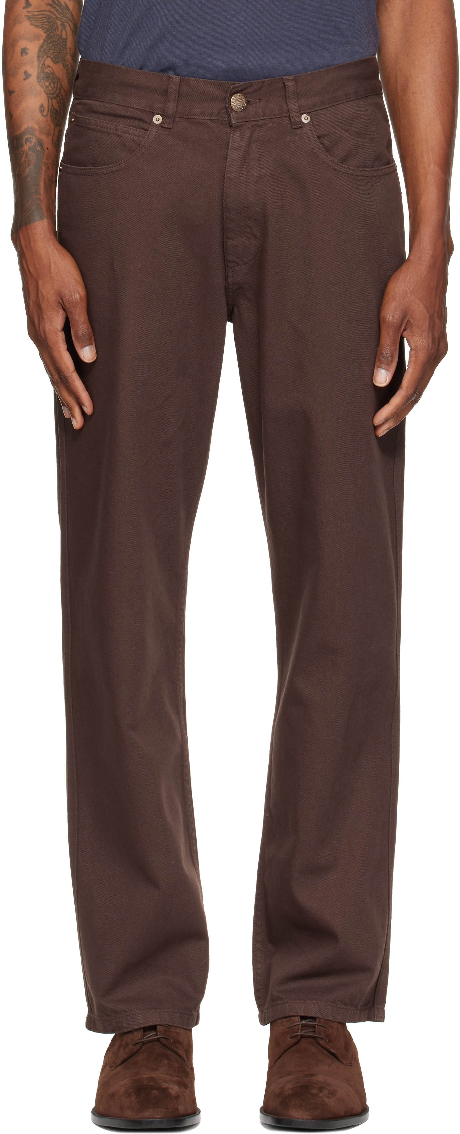 Palmes - Brown Coarse Trousers