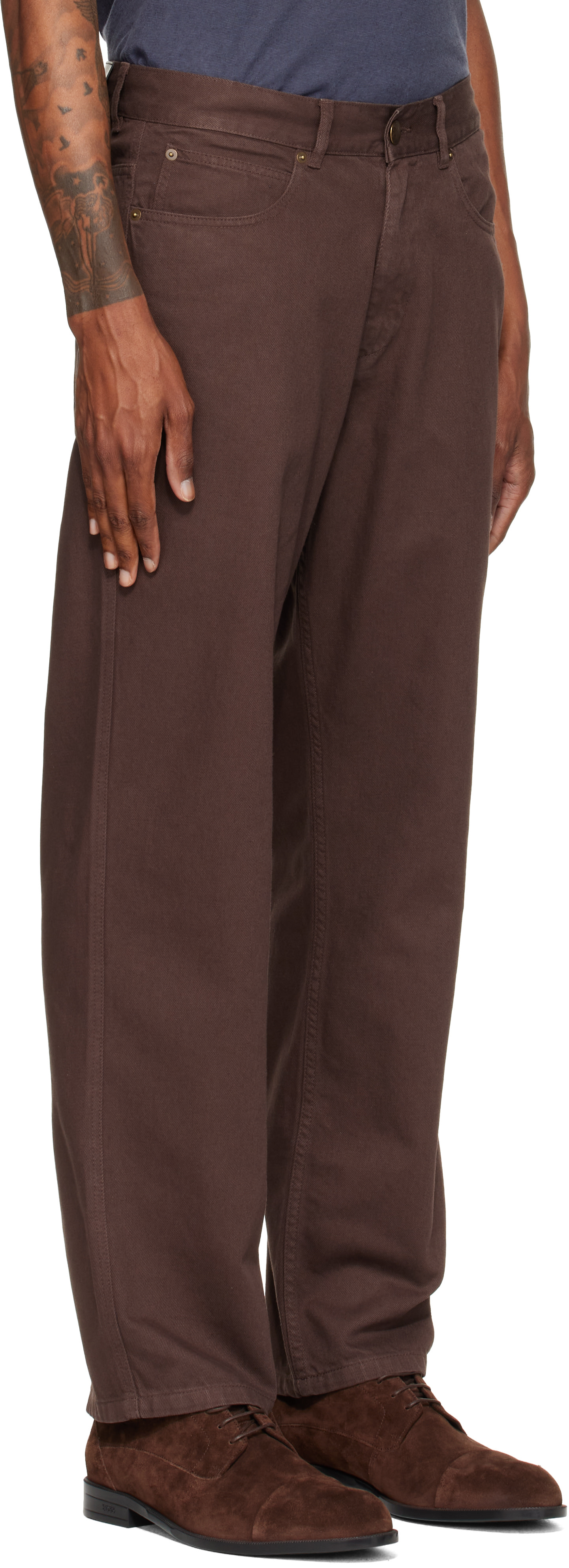 Palmes - Brown Coarse Trousers