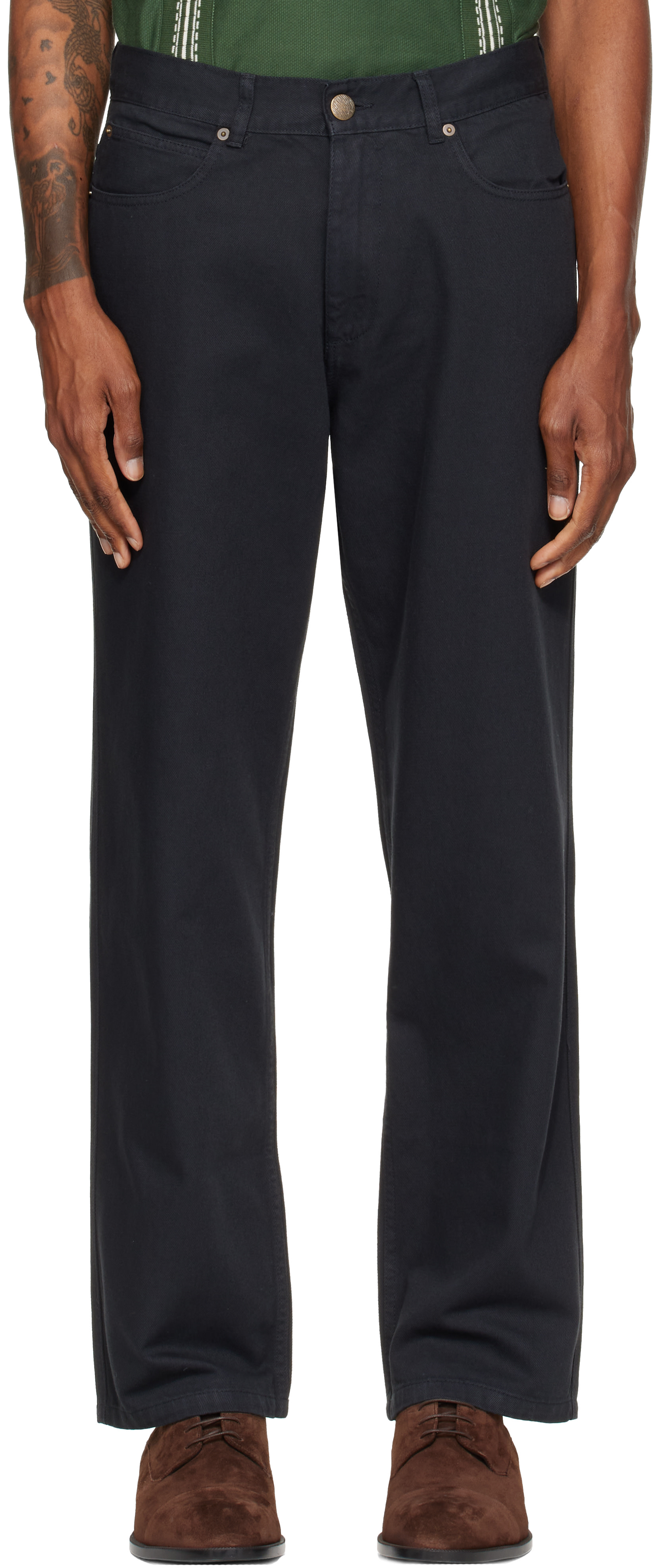 Palmes - Black Coarse Trousers