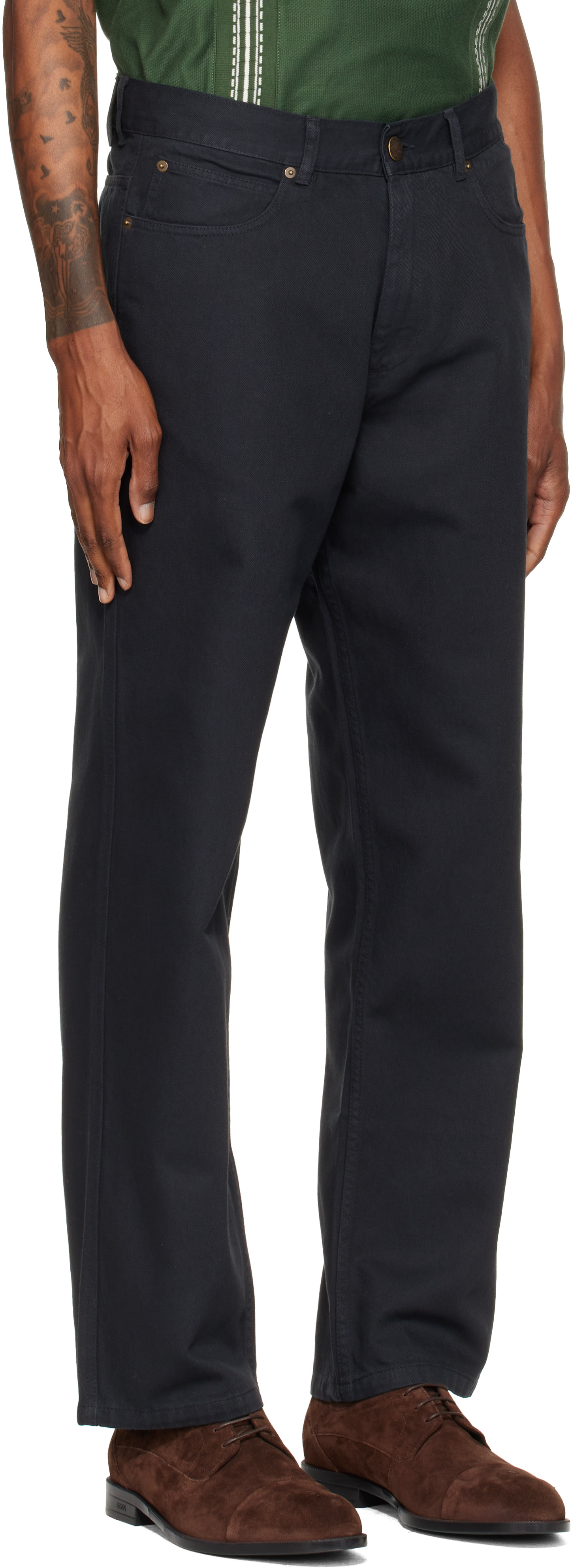 Palmes - Black Coarse Trousers