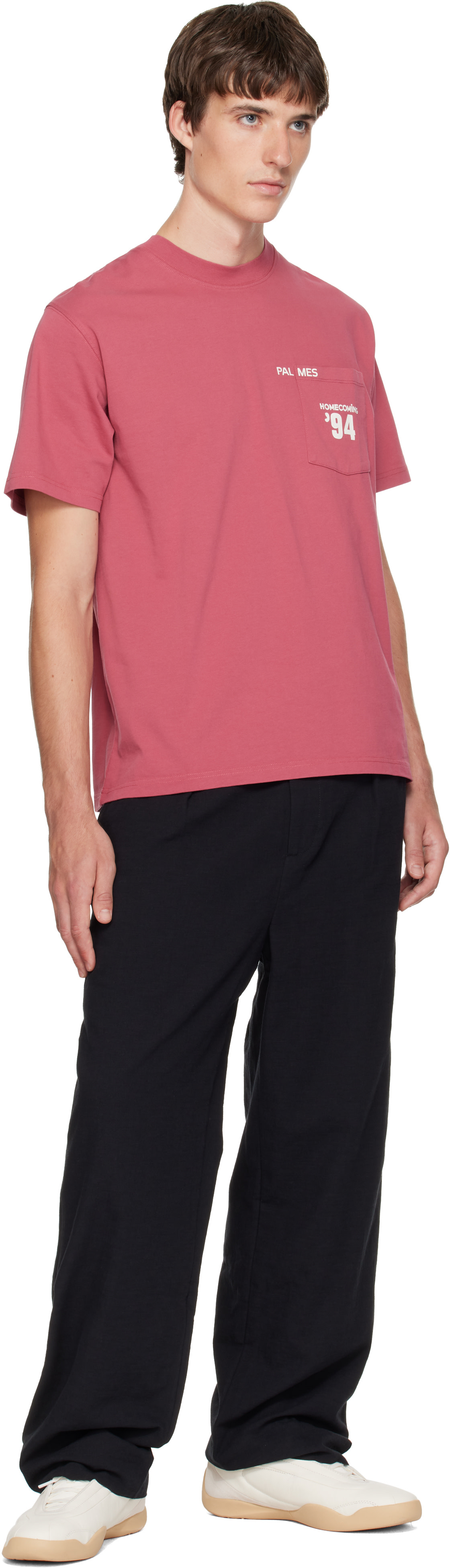 Palmes - Pantalon de complet ample noir à plis