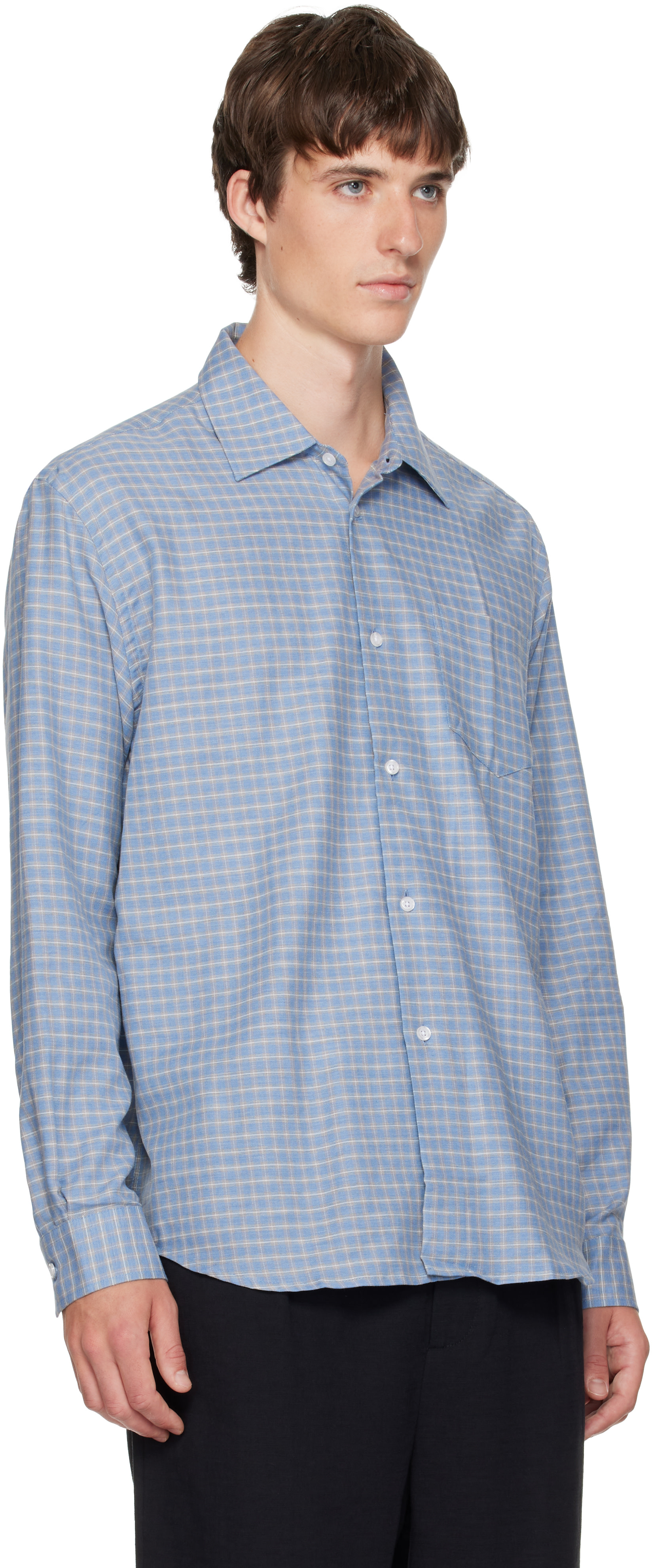 Palmes - Chemise Serve bleue