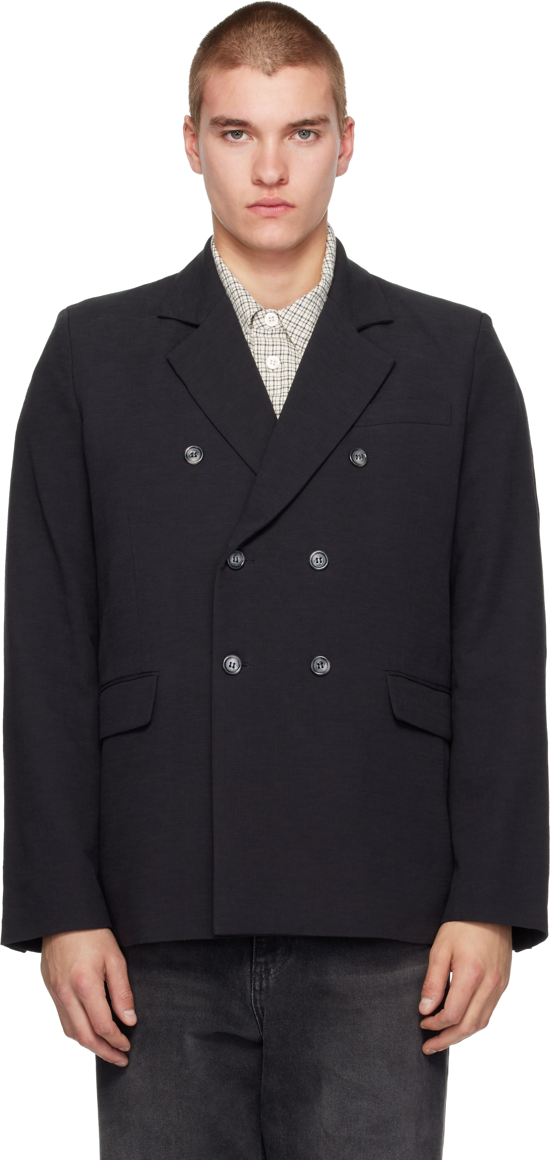 Palmes - Black Double-Breasted Blazer